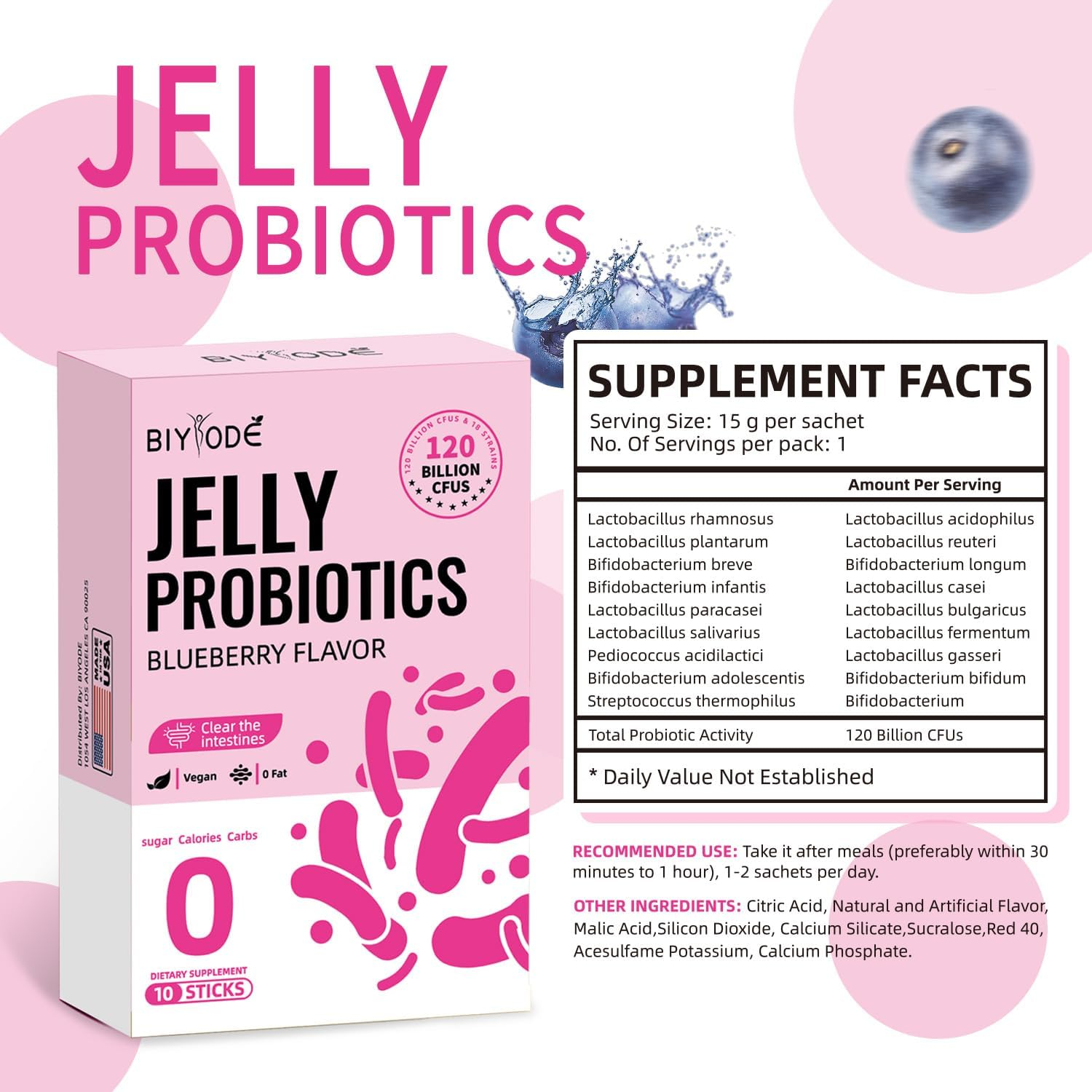 BIYODE Jelly Probiotics – Blueberry Flavor