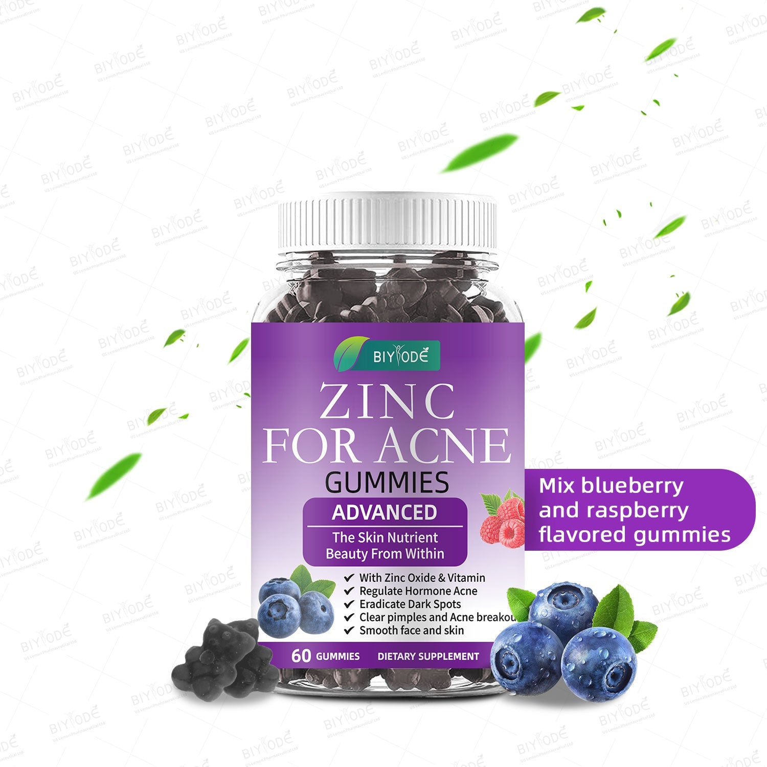 BIYODE Zinc for Acne Gummies (Advanced Formula)