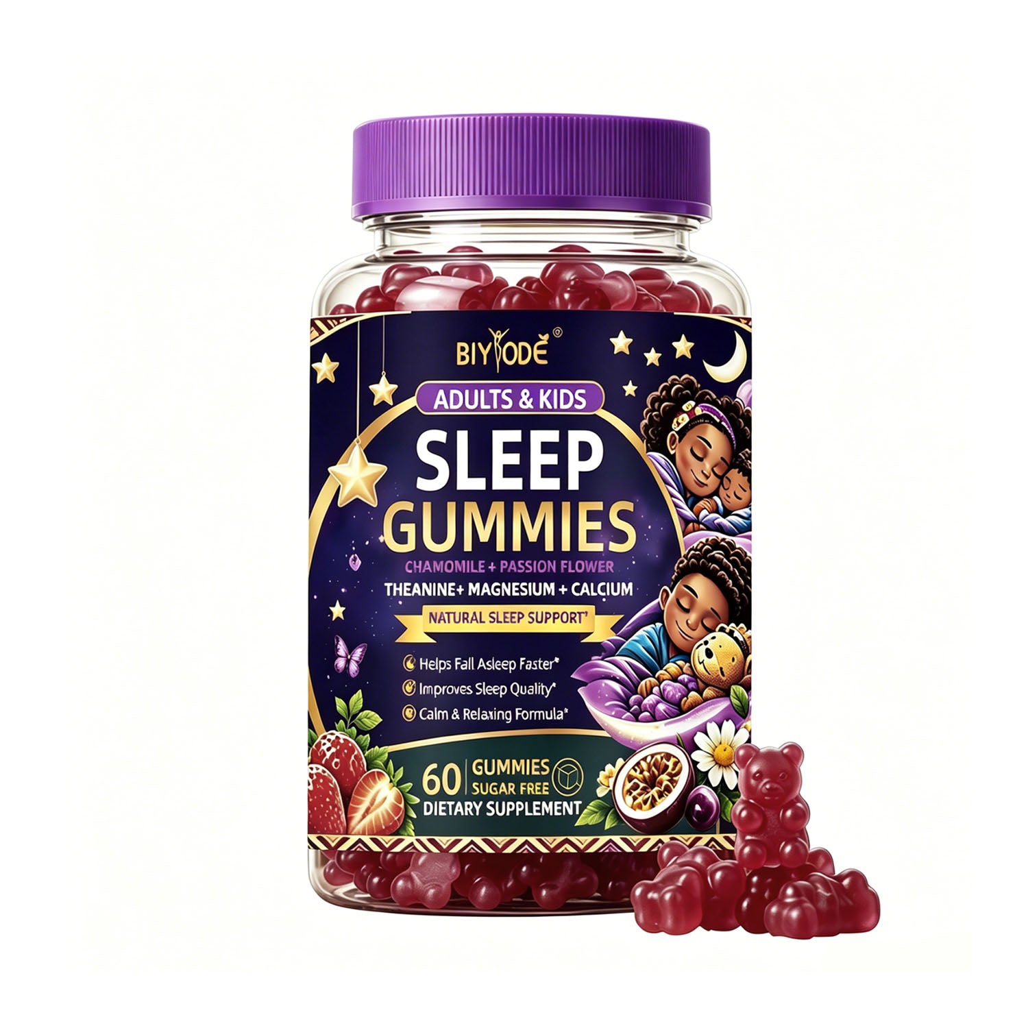 BIYODE Sleep Gummies for Adults & Kids – Sugar-Free