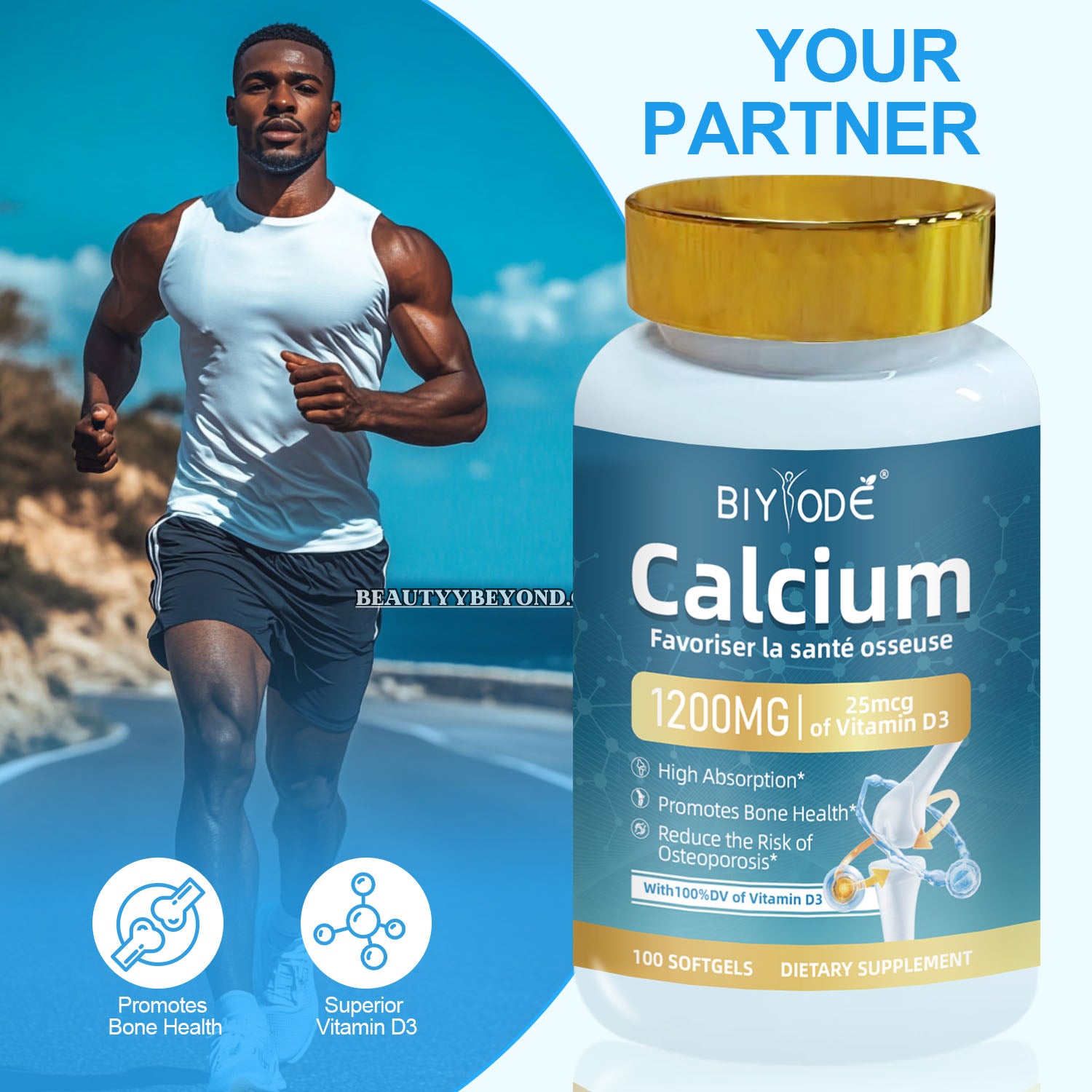 BIYODE Calcium with Vitamin D3