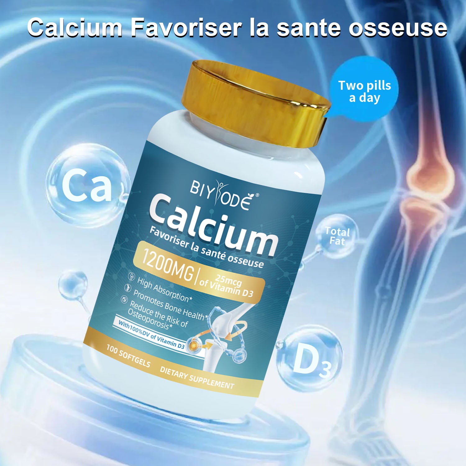 BIYODE Calcium with Vitamin D3