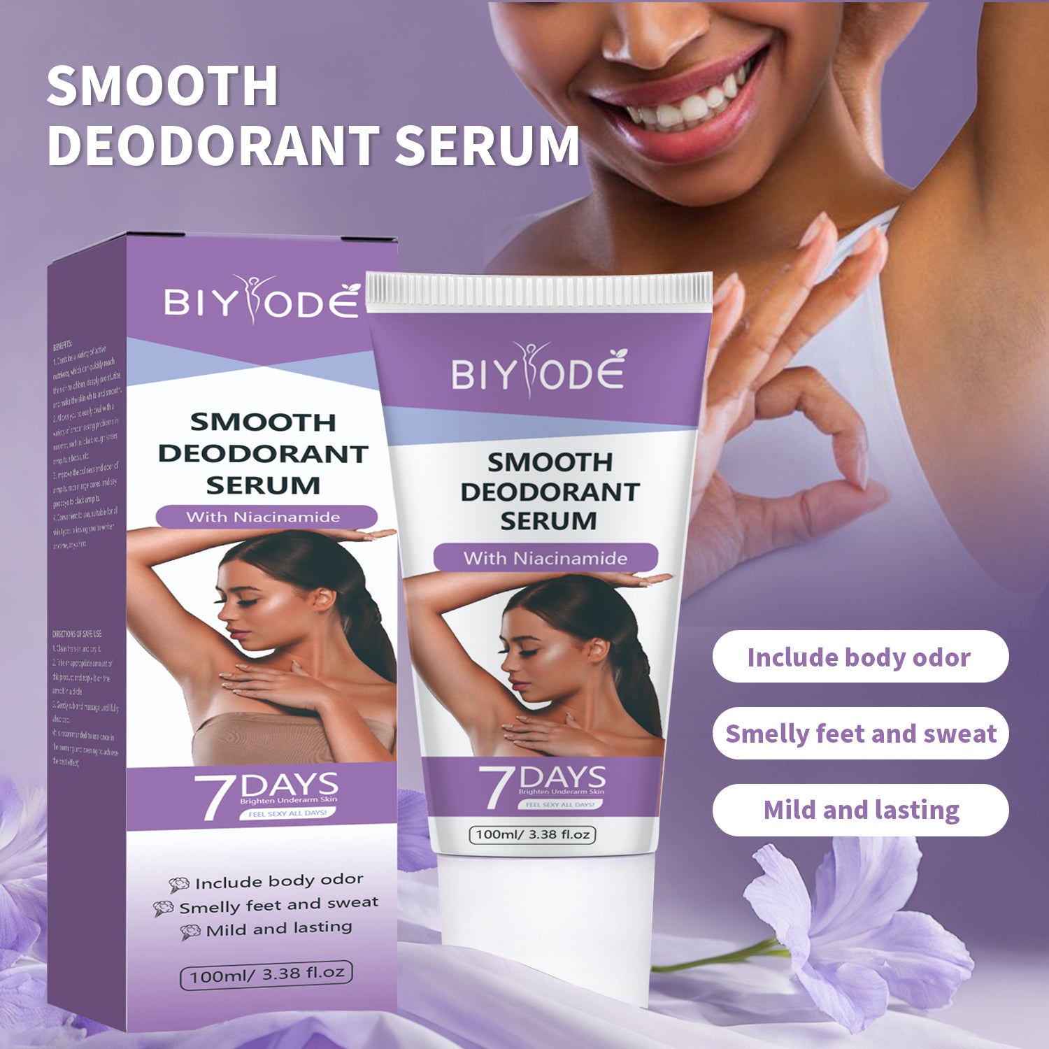 BIYODE SMOOTH DEODORANT SERUM with Niacinamide