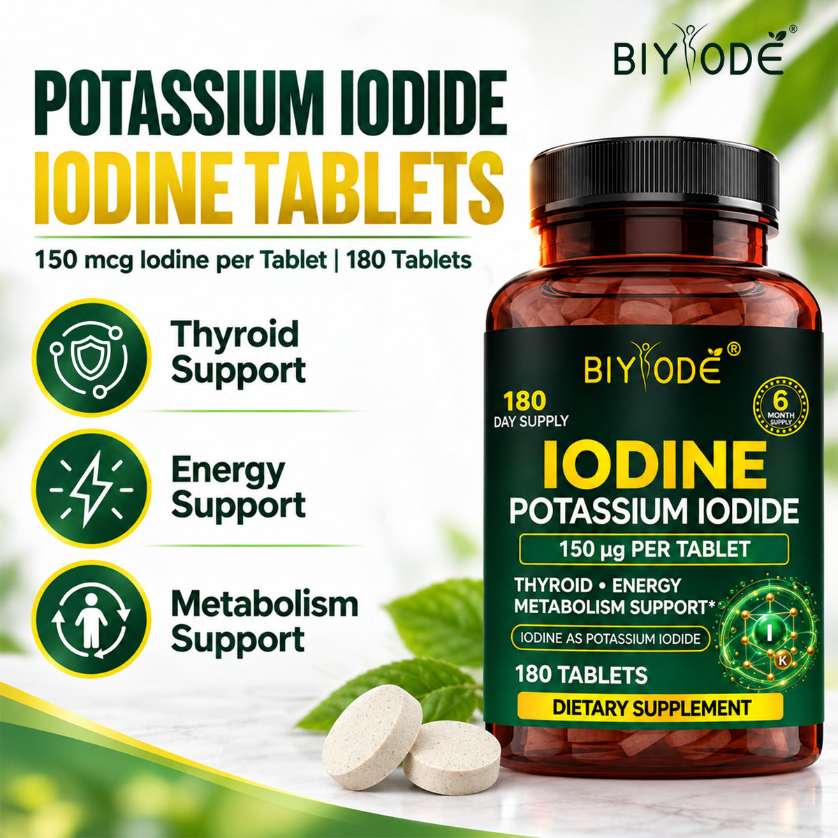 BIYODE Iodine (Potassium Iodide) Tablets