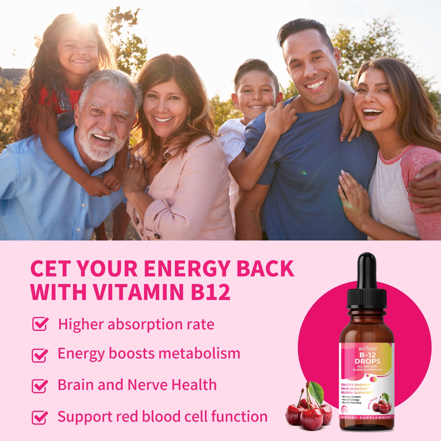 BIYODE Vitamin B12 5000mcg Liquid 60ml