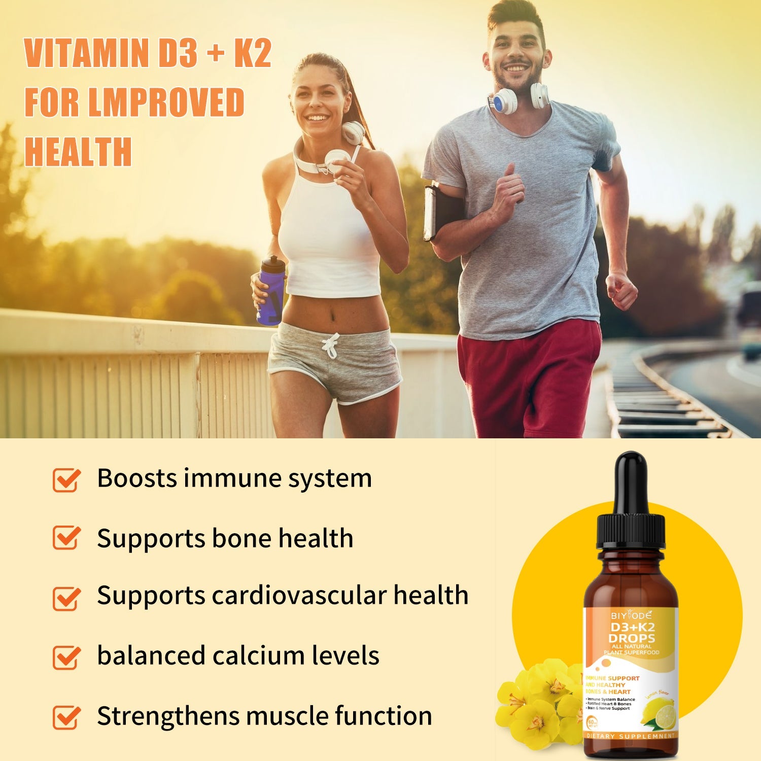 BIYODE Vitamin D3 K2 Liquid