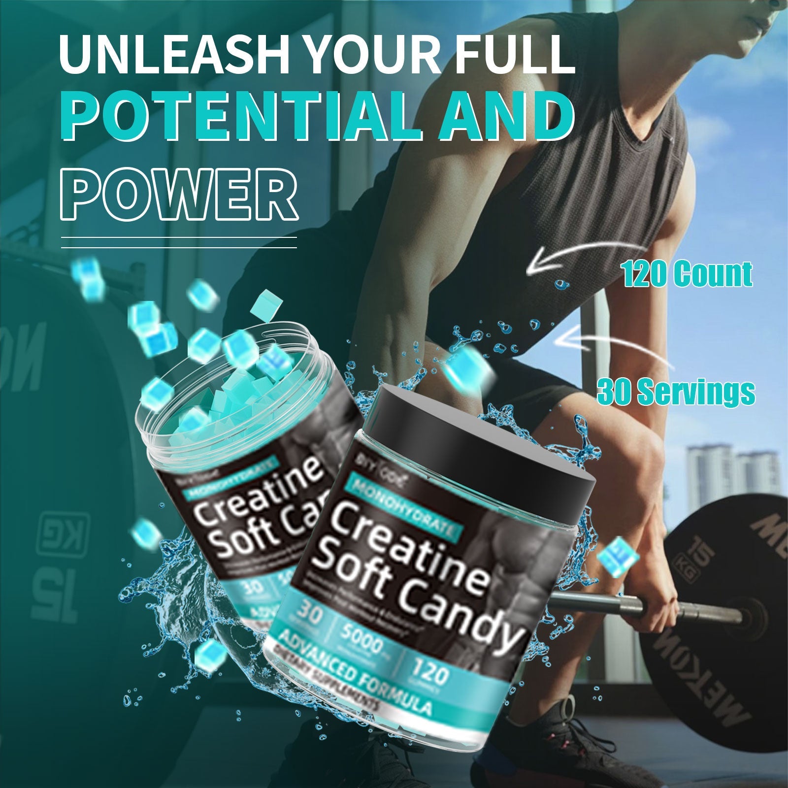 BIYODE Creatine Monohydrate Gummies 5000 mg