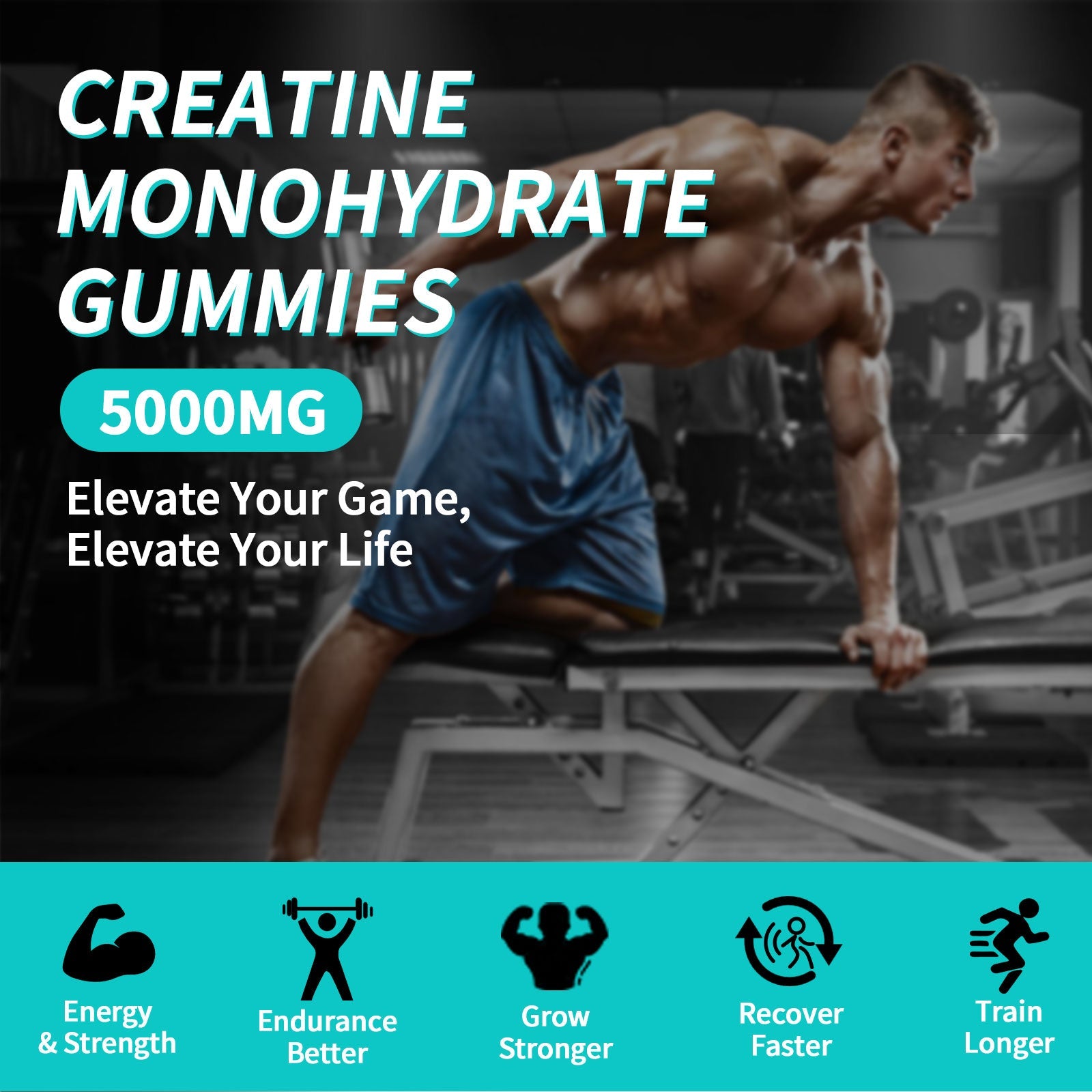 BIYODE Creatine Monohydrate Gummies 5000 mg