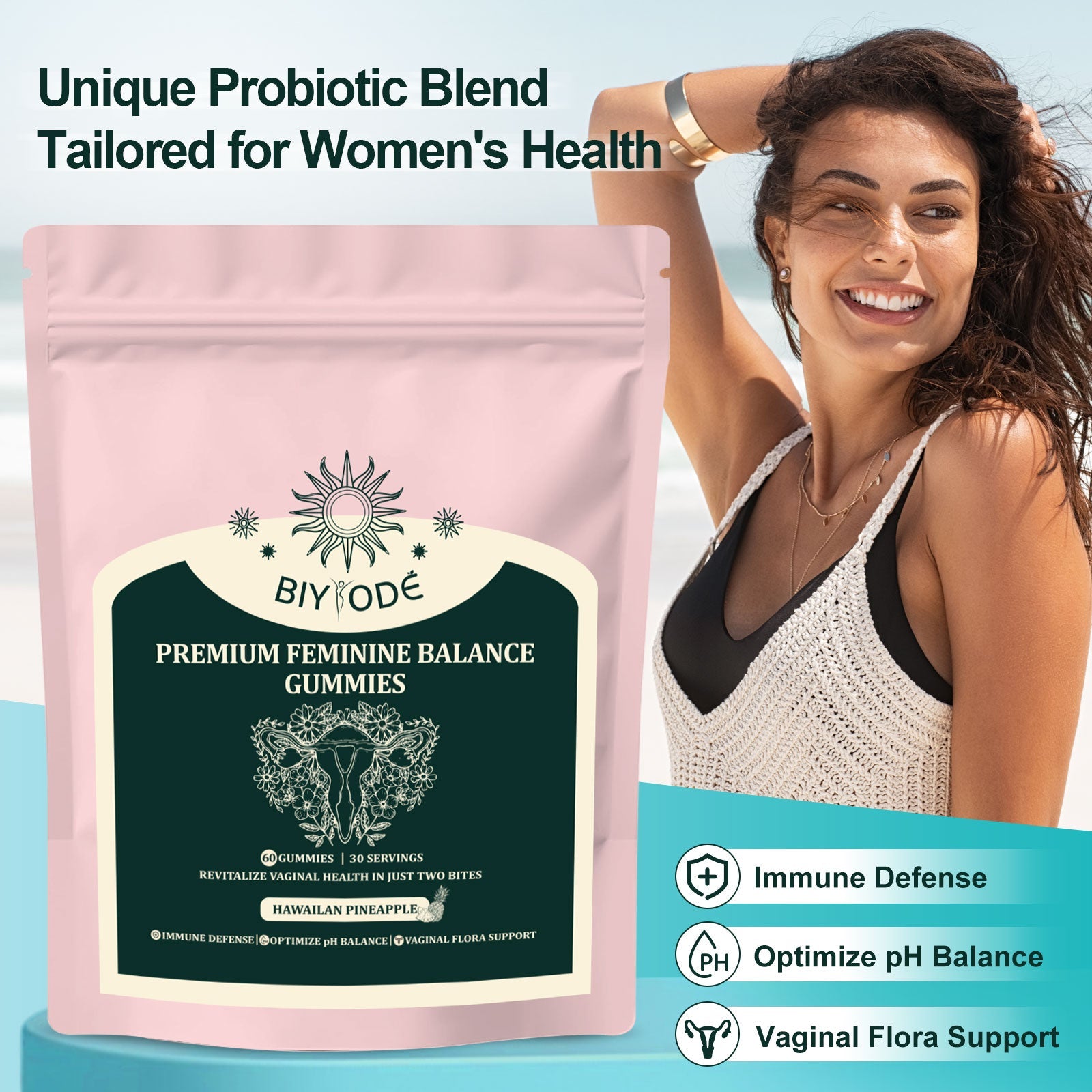 BIYODE Premium Women's Balance - 60 Gummies
