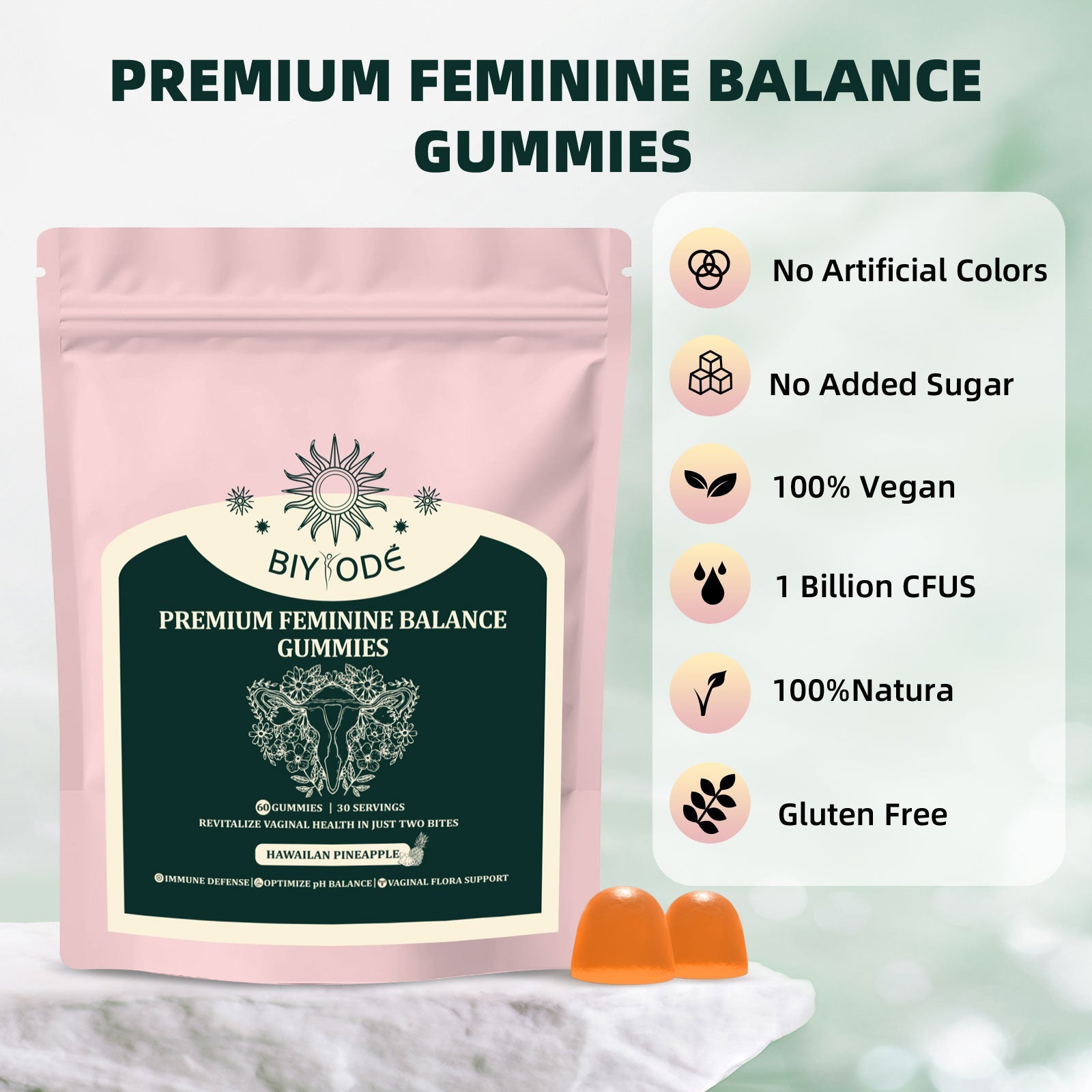 BIYODE Premium Women's Balance - 60 Gummies