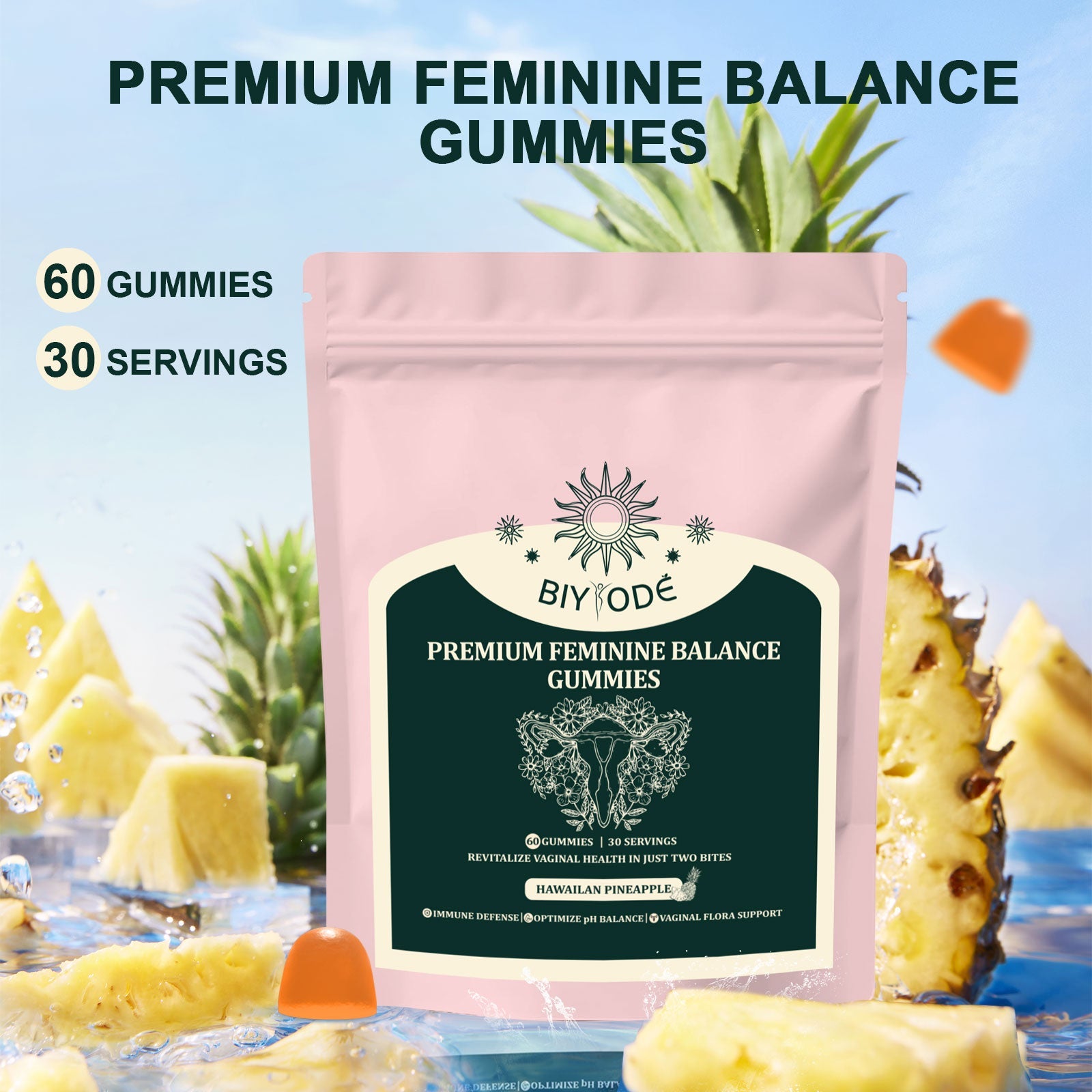 BIYODE Premium Women's Balance - 60 Gummies