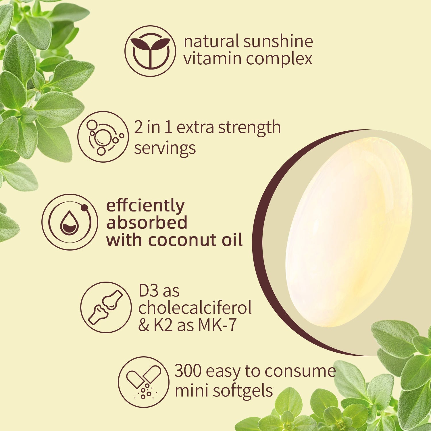 BIYODE Vitamin D3 & K2 Softgels