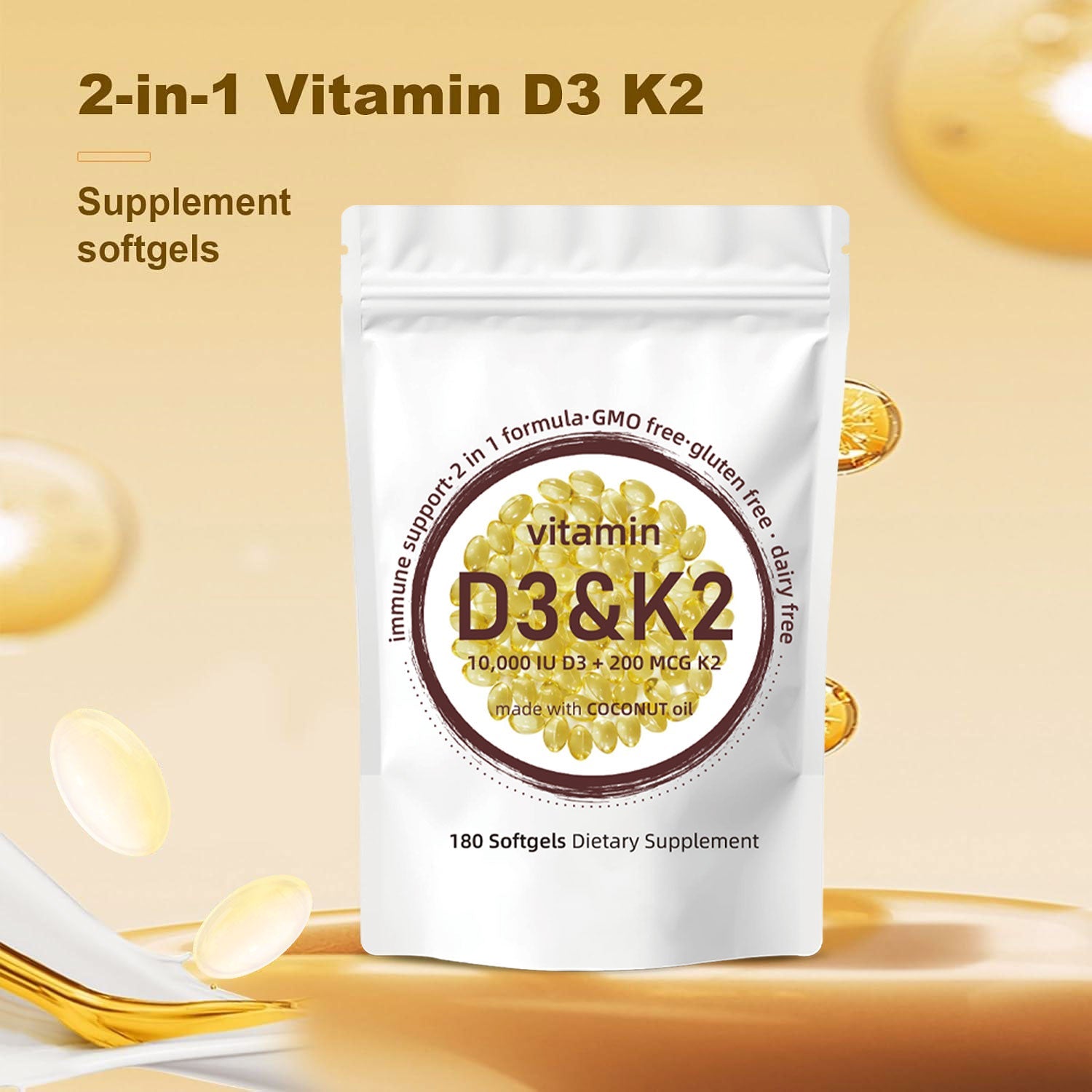BIYODE Vitamin D3 & K2 Softgels