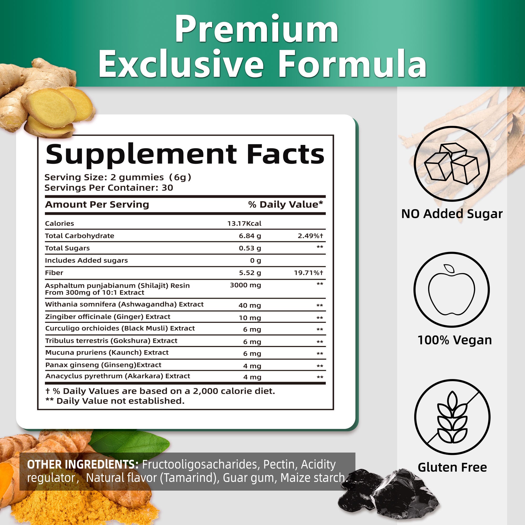 BIYODE Pure Himalayan Organic Shilajit Gummies