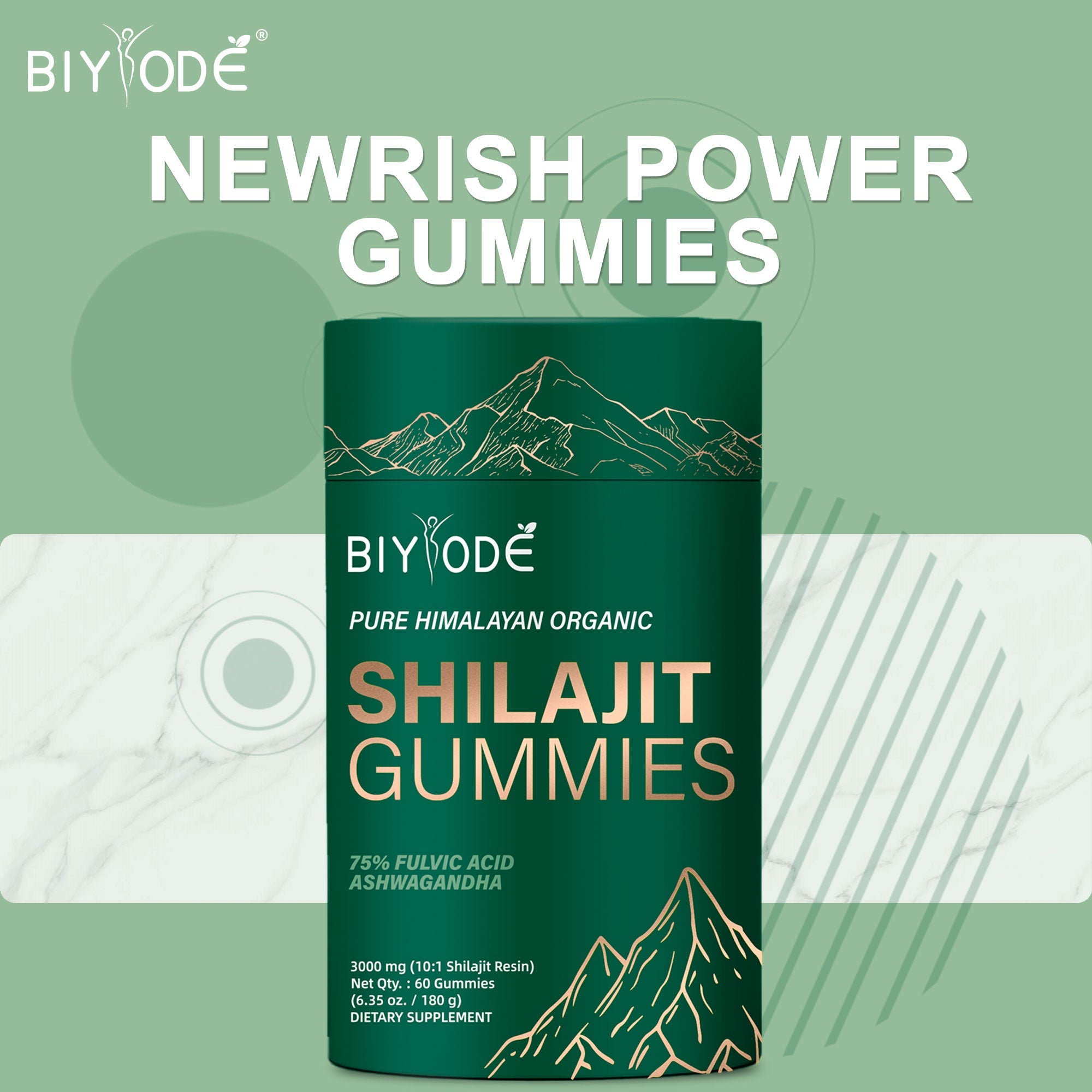 BIYODE Pure Himalayan Organic Shilajit Gummies