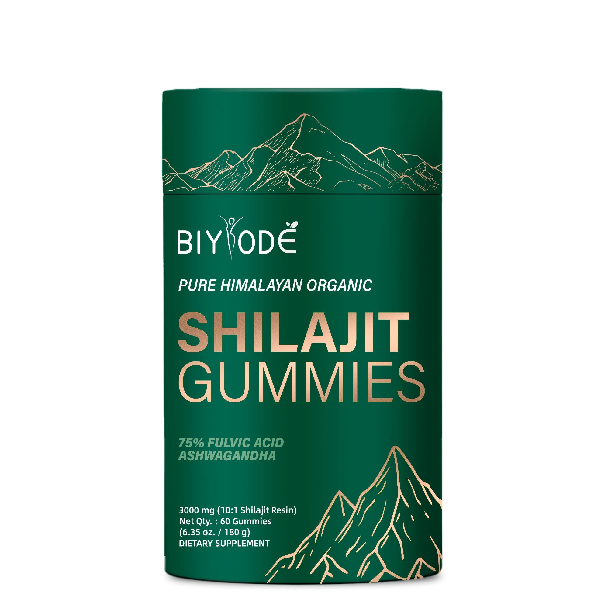 BIYODE Pure Himalayan Organic Shilajit Gummies