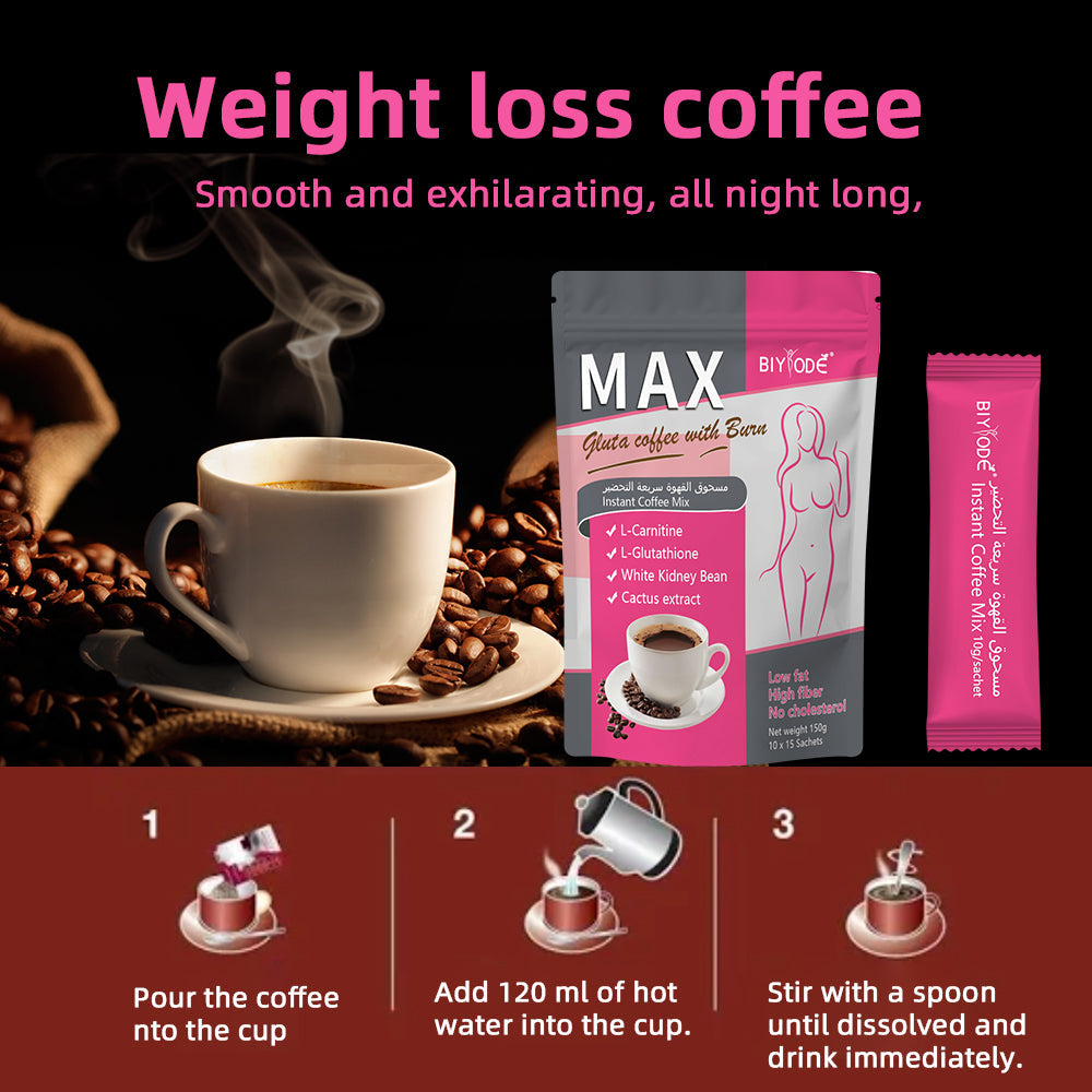 BIYODE MAX Gluta Coffee with Burn – Instant Coffee Mix
