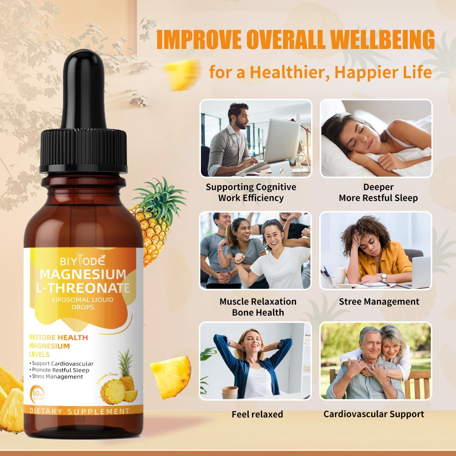 BIYODE Magnesium Glycinate 60ml – 1500mg