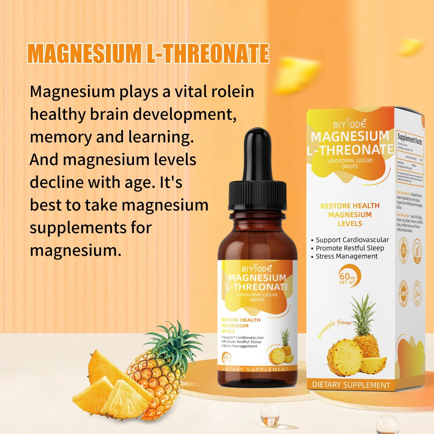 BIYODE Magnesium Glycinate 60ml – 1500mg