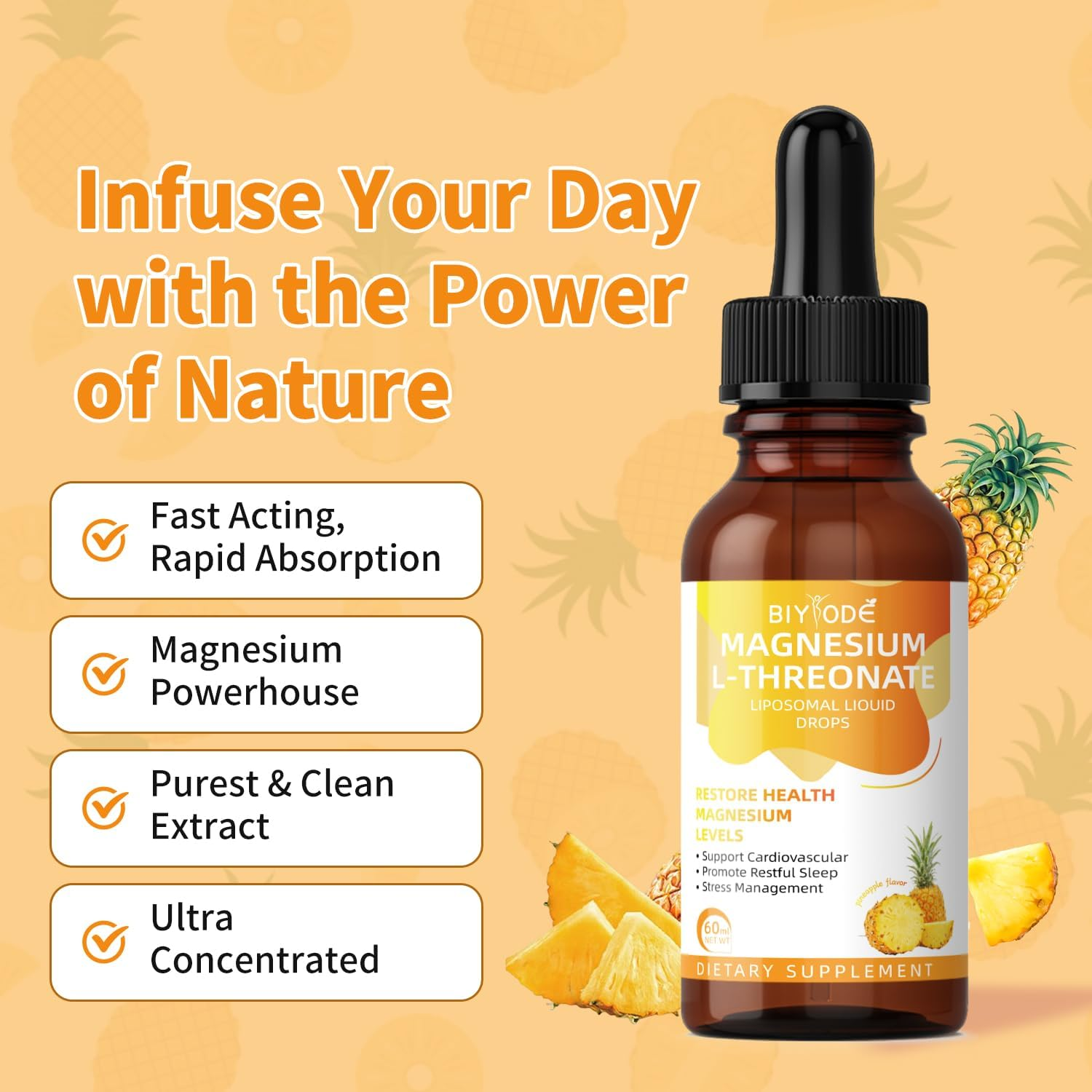 BIYODE Magnesium Glycinate 60ml – 1500mg