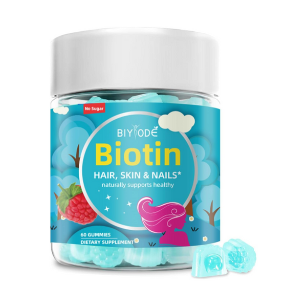 BIYODE Sugar-Free Biotin Gummies, 60 Gummies