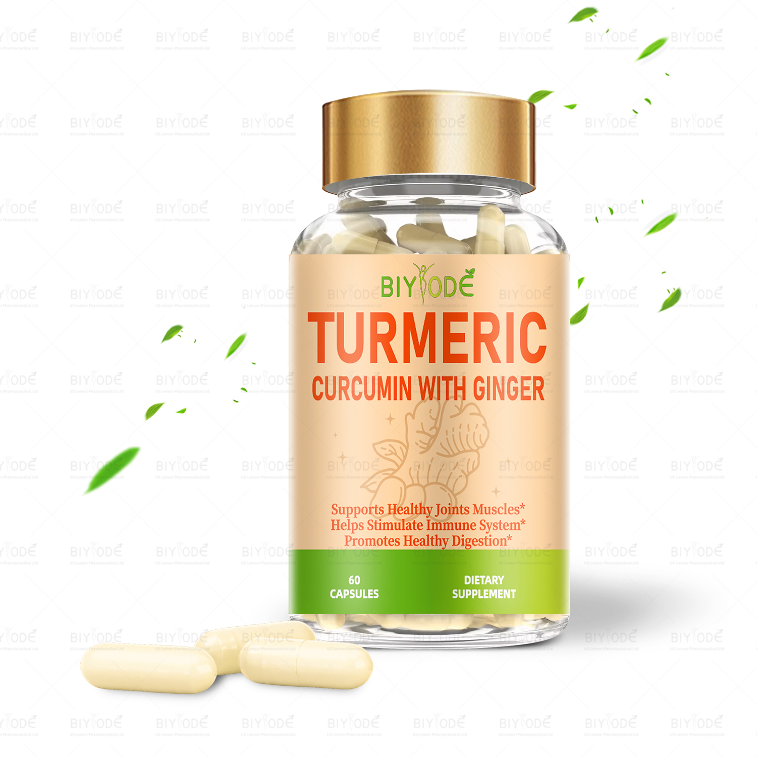 BIYODE Turmeric Curcumin with Ginger