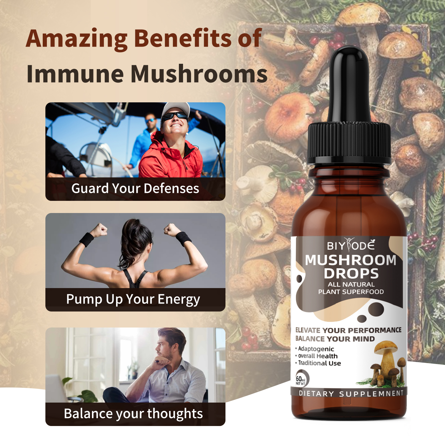BIYODE Mushroom Drops