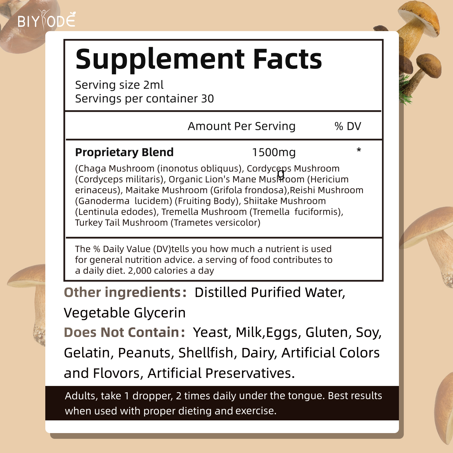 BIYODE Mushroom Drops