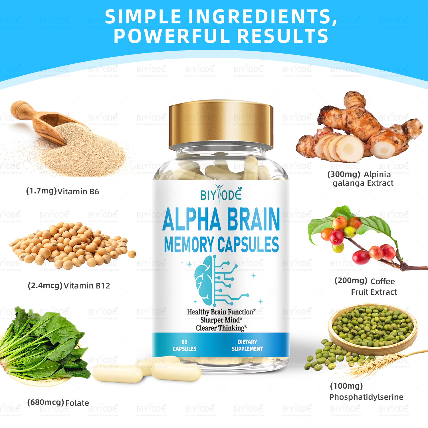 BIYODE Alpha Brain Memory Capsules