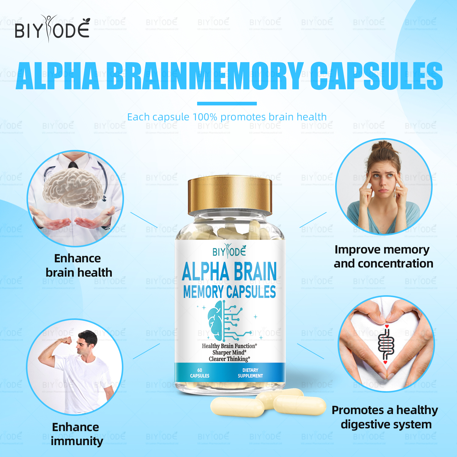 BIYODE Alpha Brain Memory Capsules