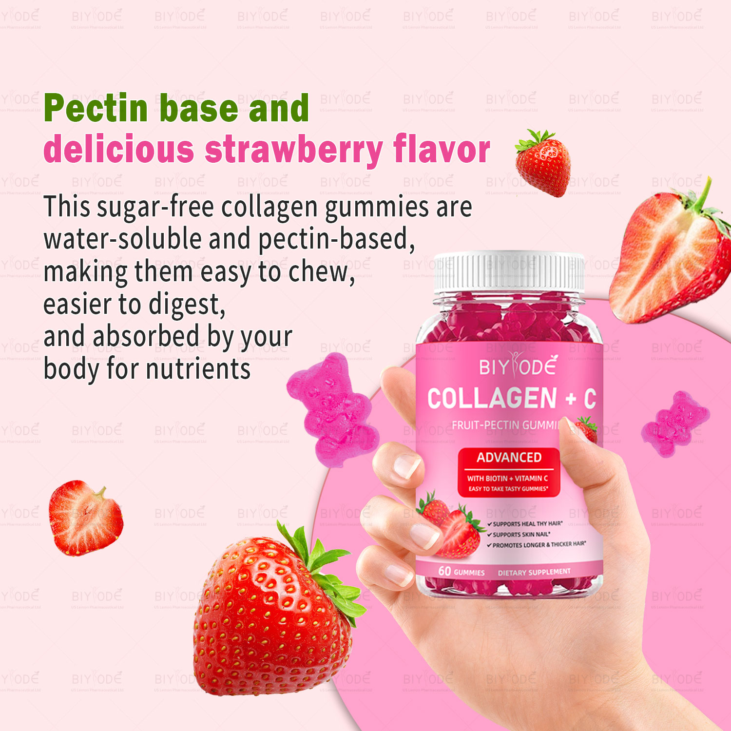 BIYODE Collagen + C Fruit-Pectin Gummies