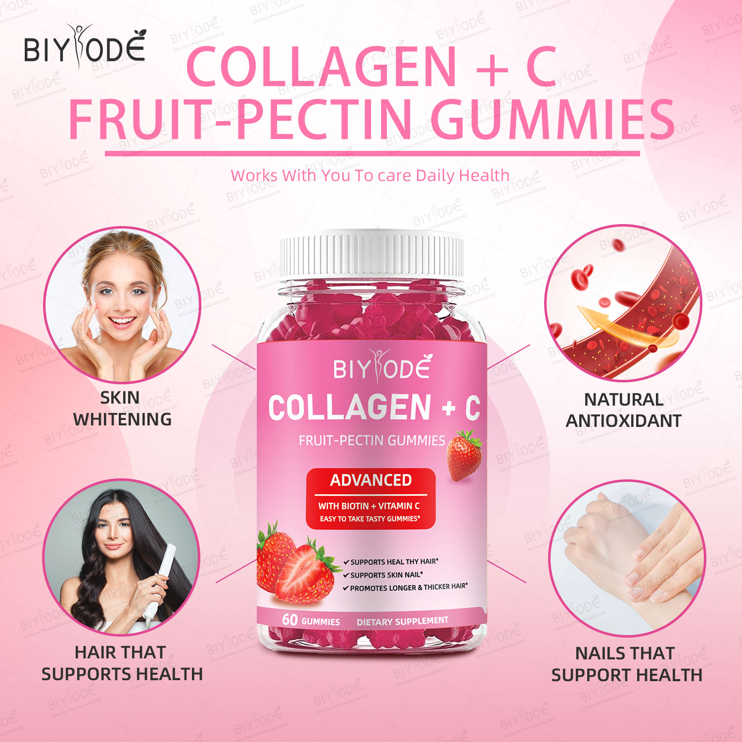 BIYODE Collagen + C Fruit-Pectin Gummies