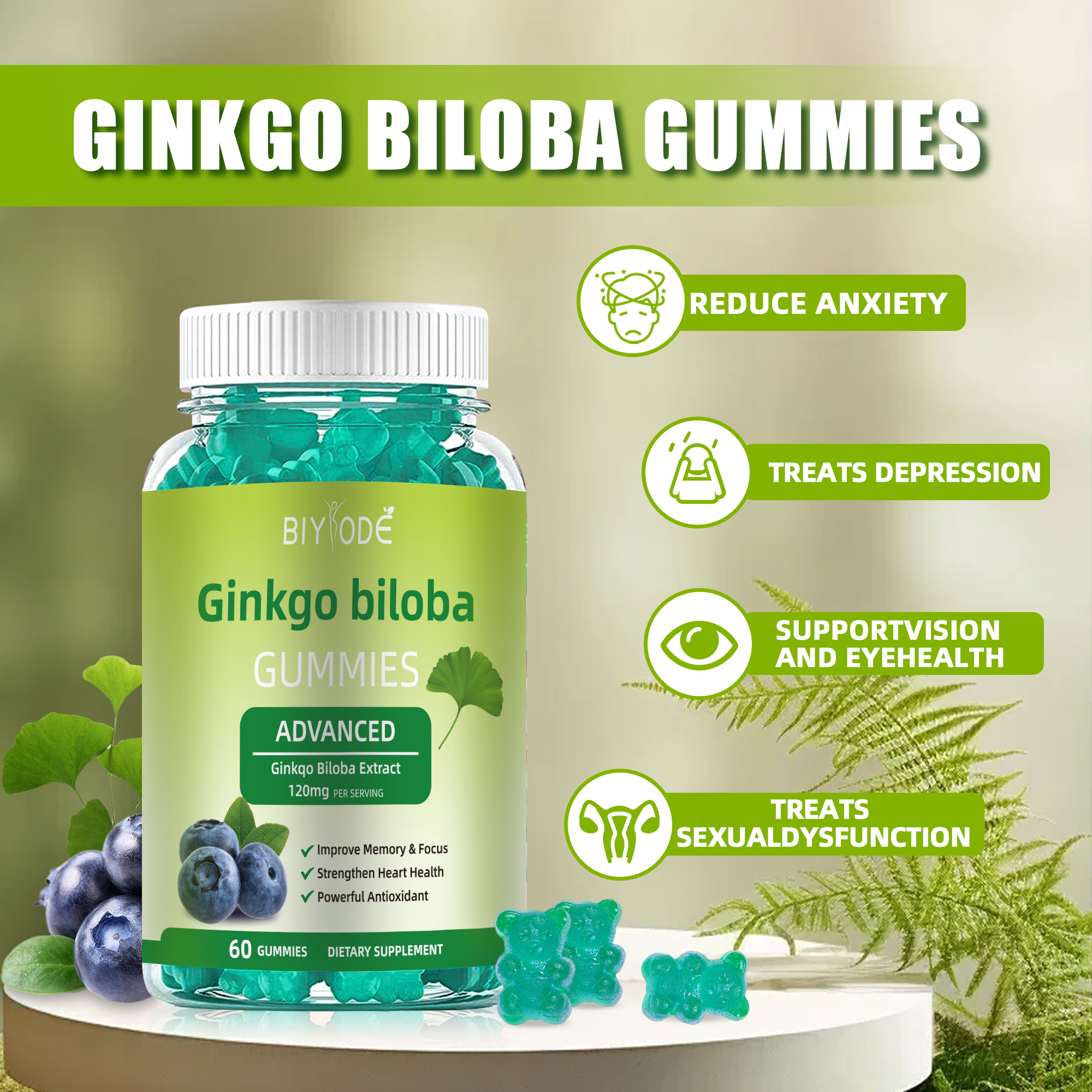 BIYODE Ginkgo Biloba Gummies