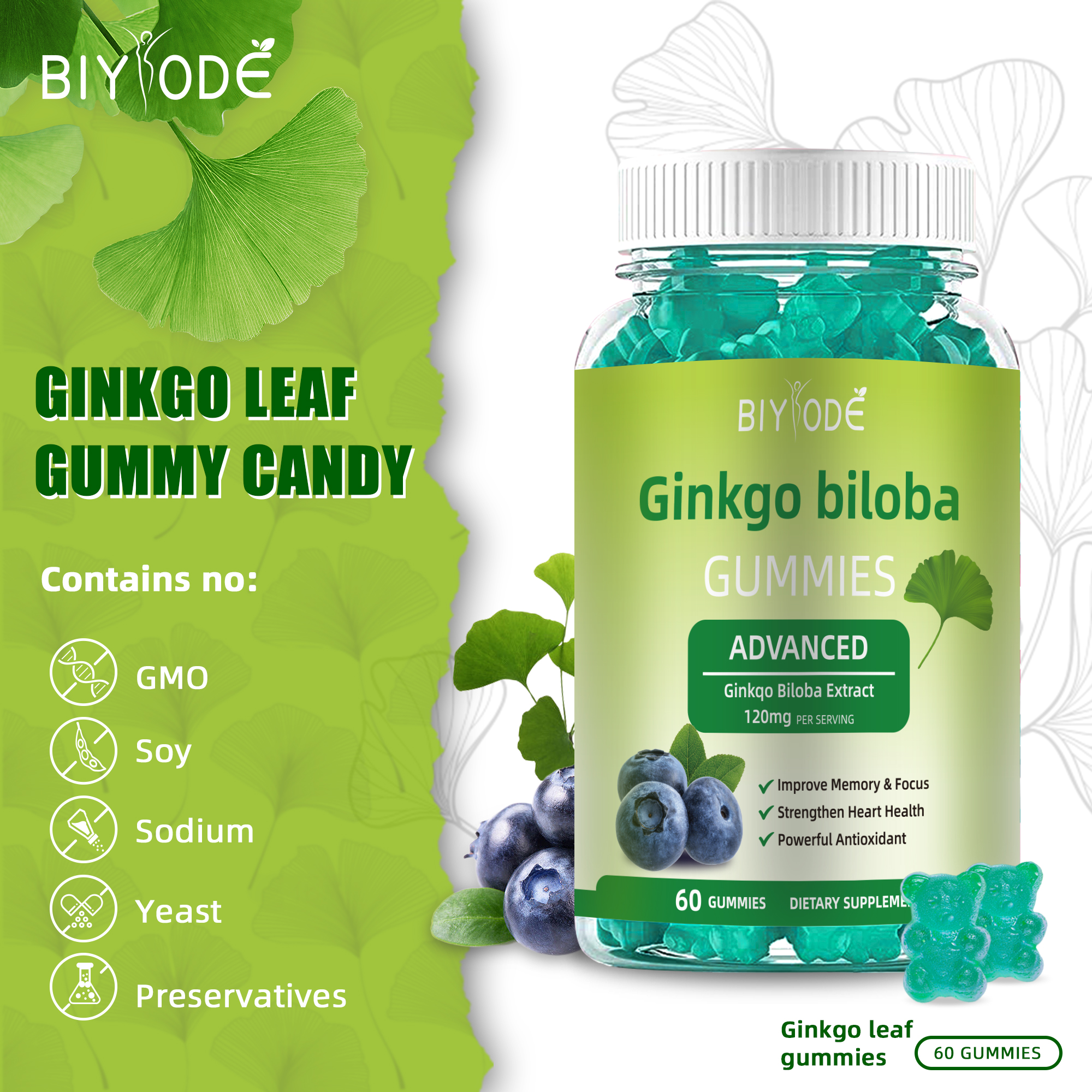 BIYODE Ginkgo Biloba Gummies