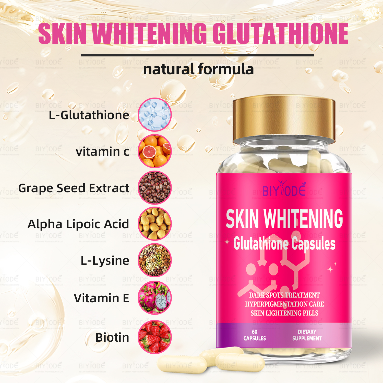 BIYODE Whitening + Glutathione Capsules BIYODE Whitening + Glutathione Capsules