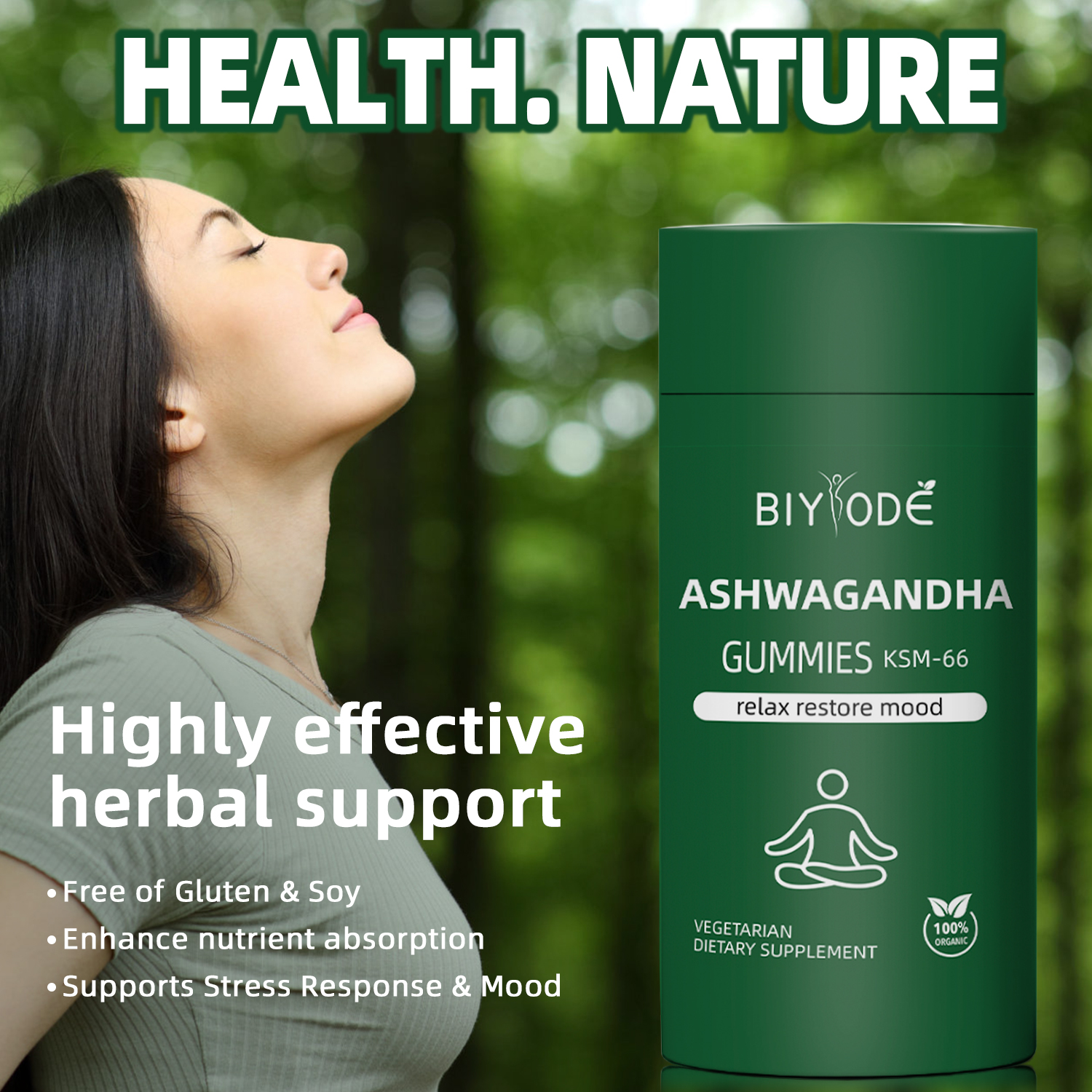 BIYODE Ashwagandha Gummies (KSM-66)