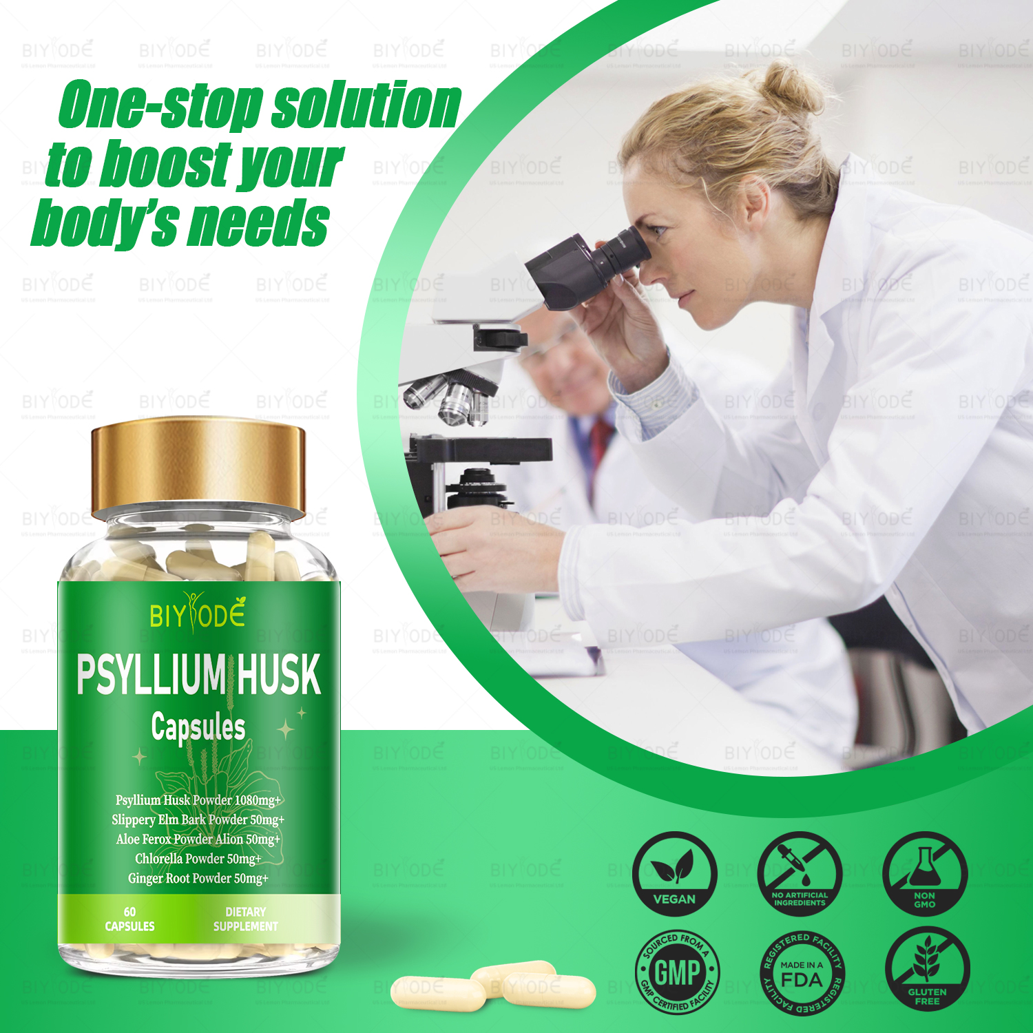 BIYODE Psyllium Husk Capsules