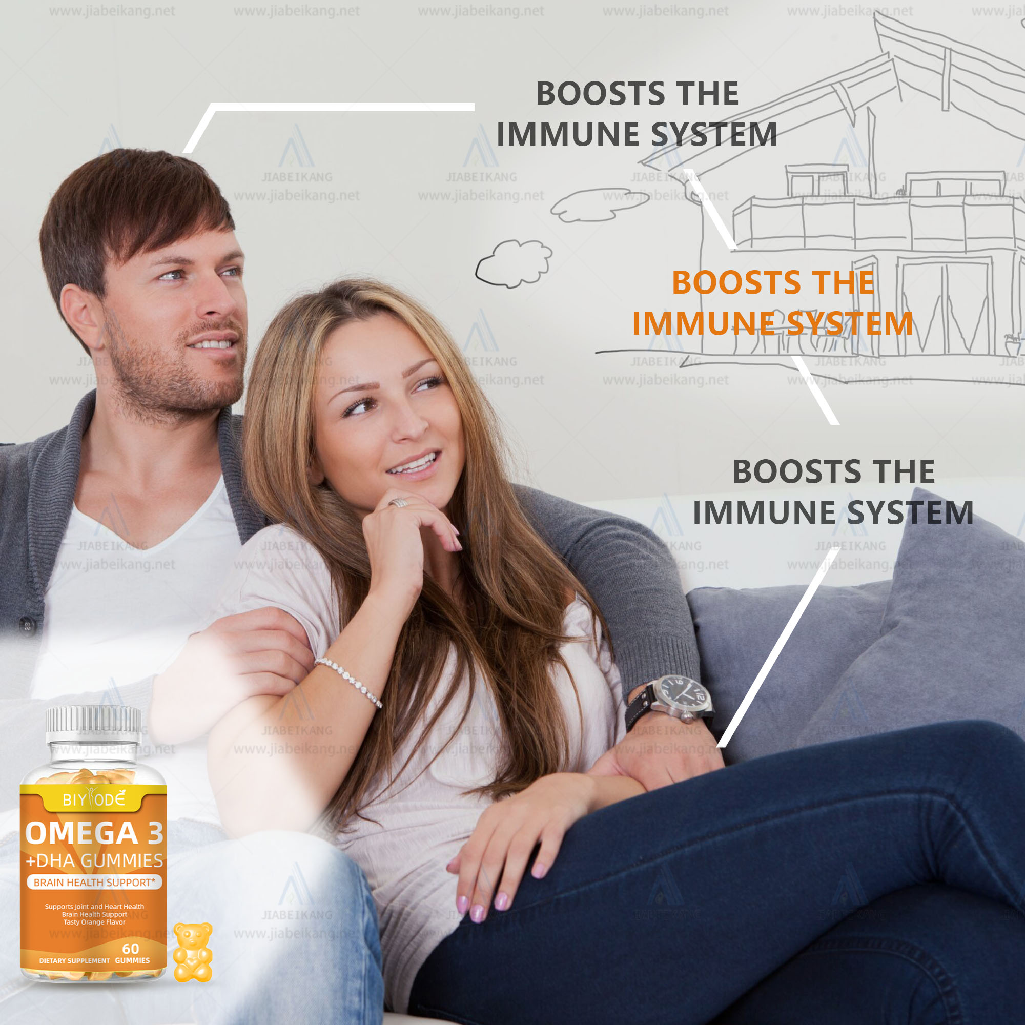 BIYODE Omega 3 + DHA Gummies