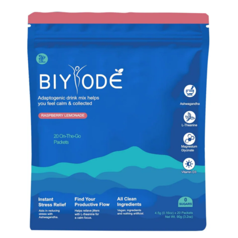 BIYODE vegan soothing drink.