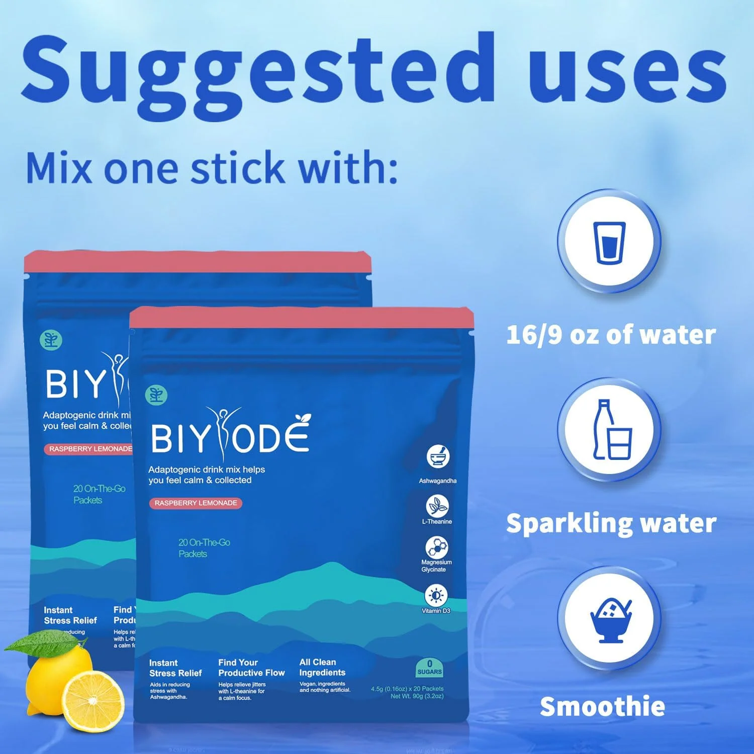 BIYODE vegan soothing drink.