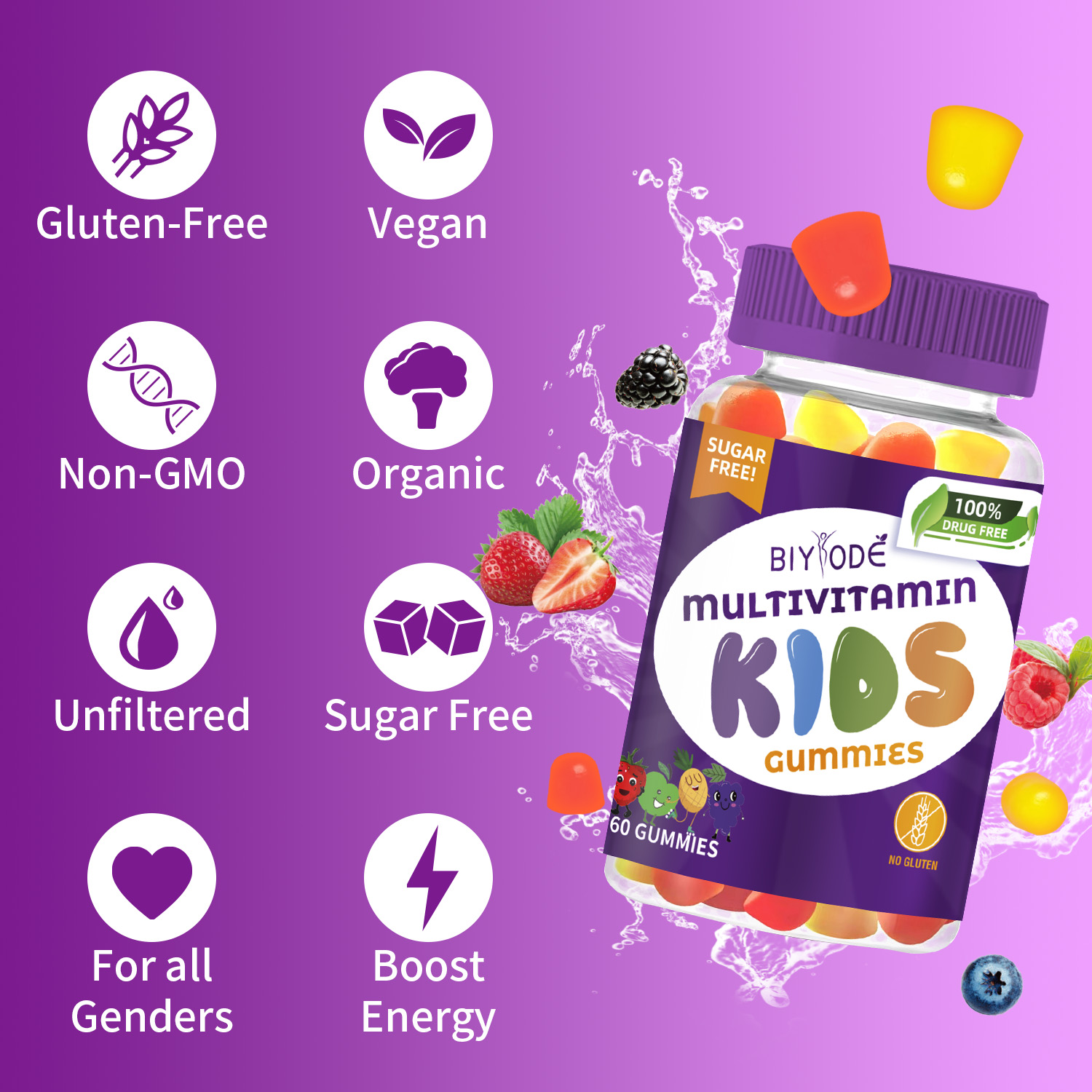 BIYODE Kids Multivitamin Gummies
