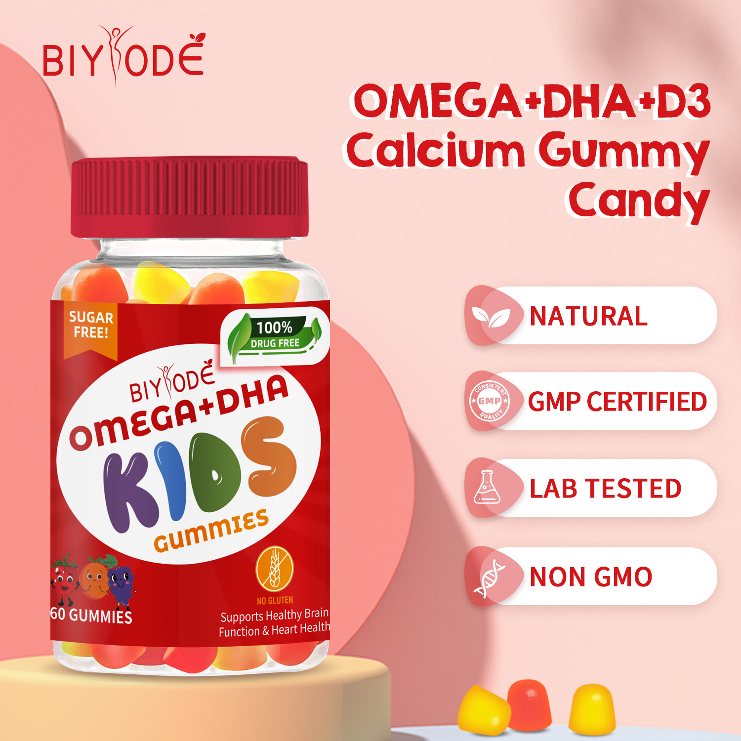 BIYODE Kids Omega-3 + DHA Gummies