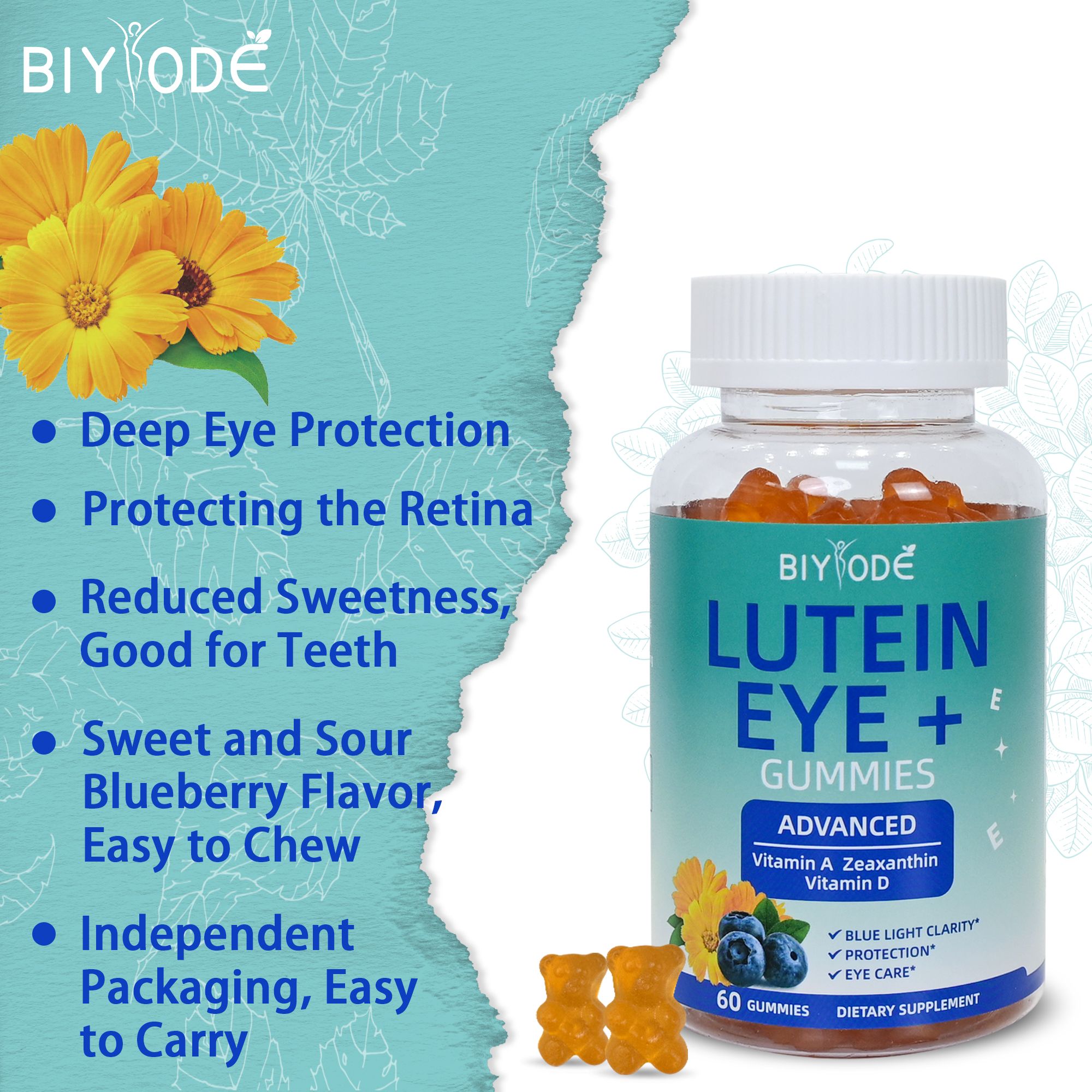 BIYODE Lutein Eye+ Gummies