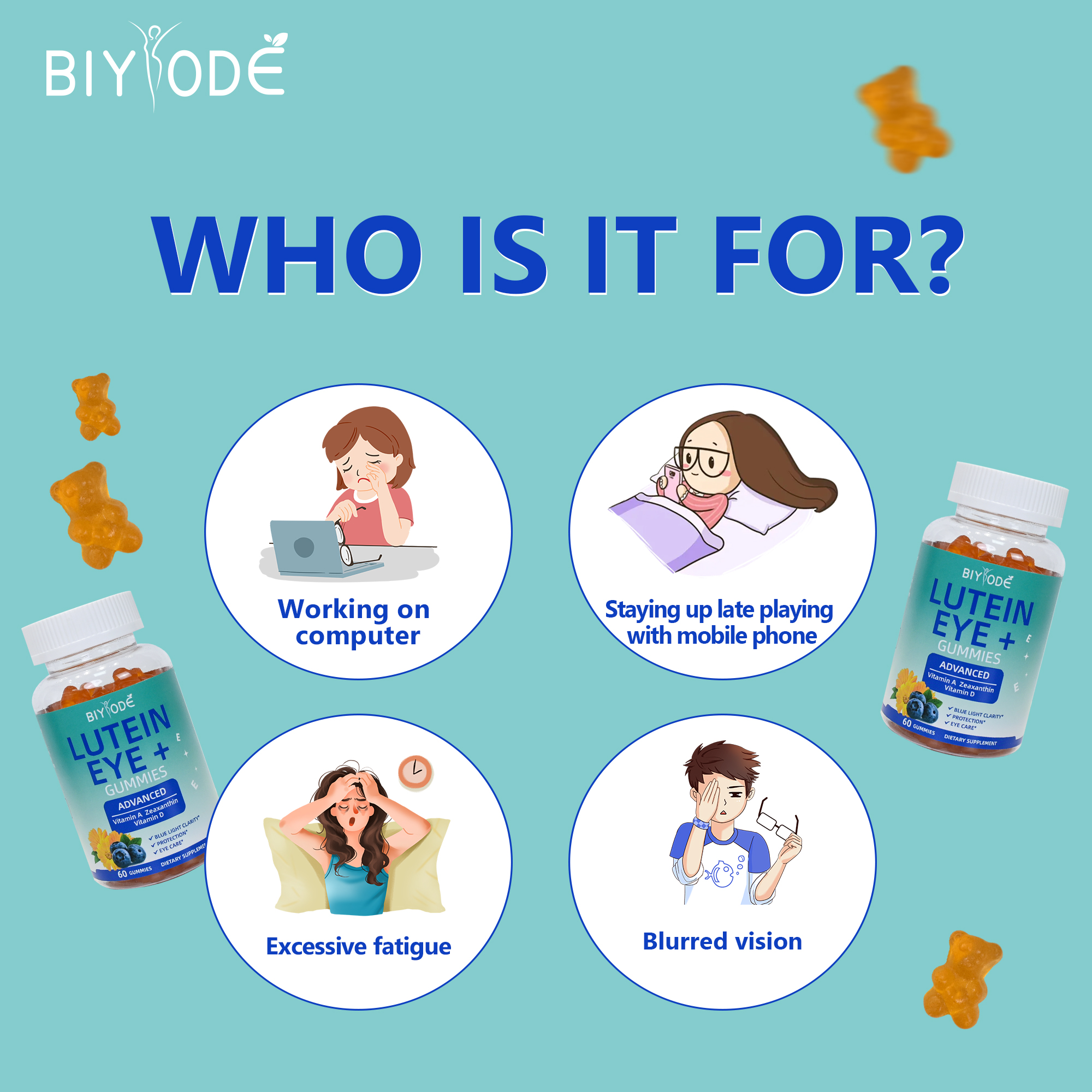 BIYODE Lutein Eye+ Gummies