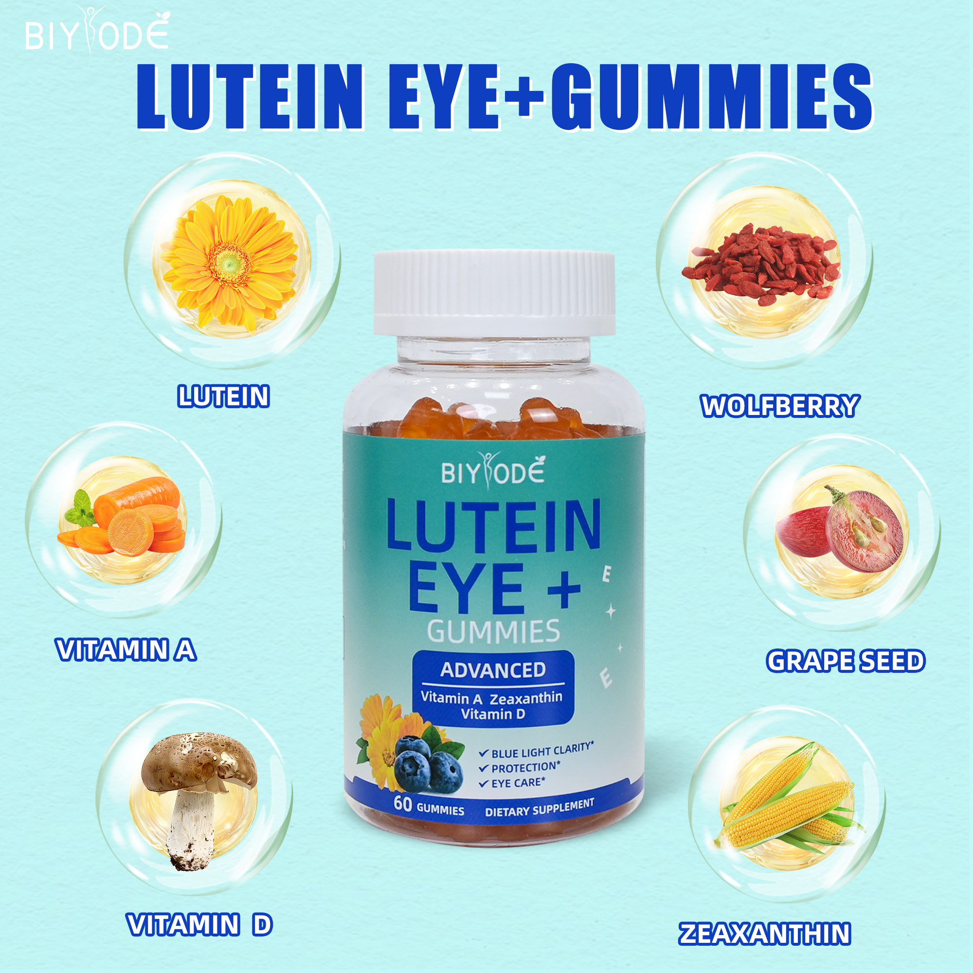 BIYODE Lutein Eye+ Gummies