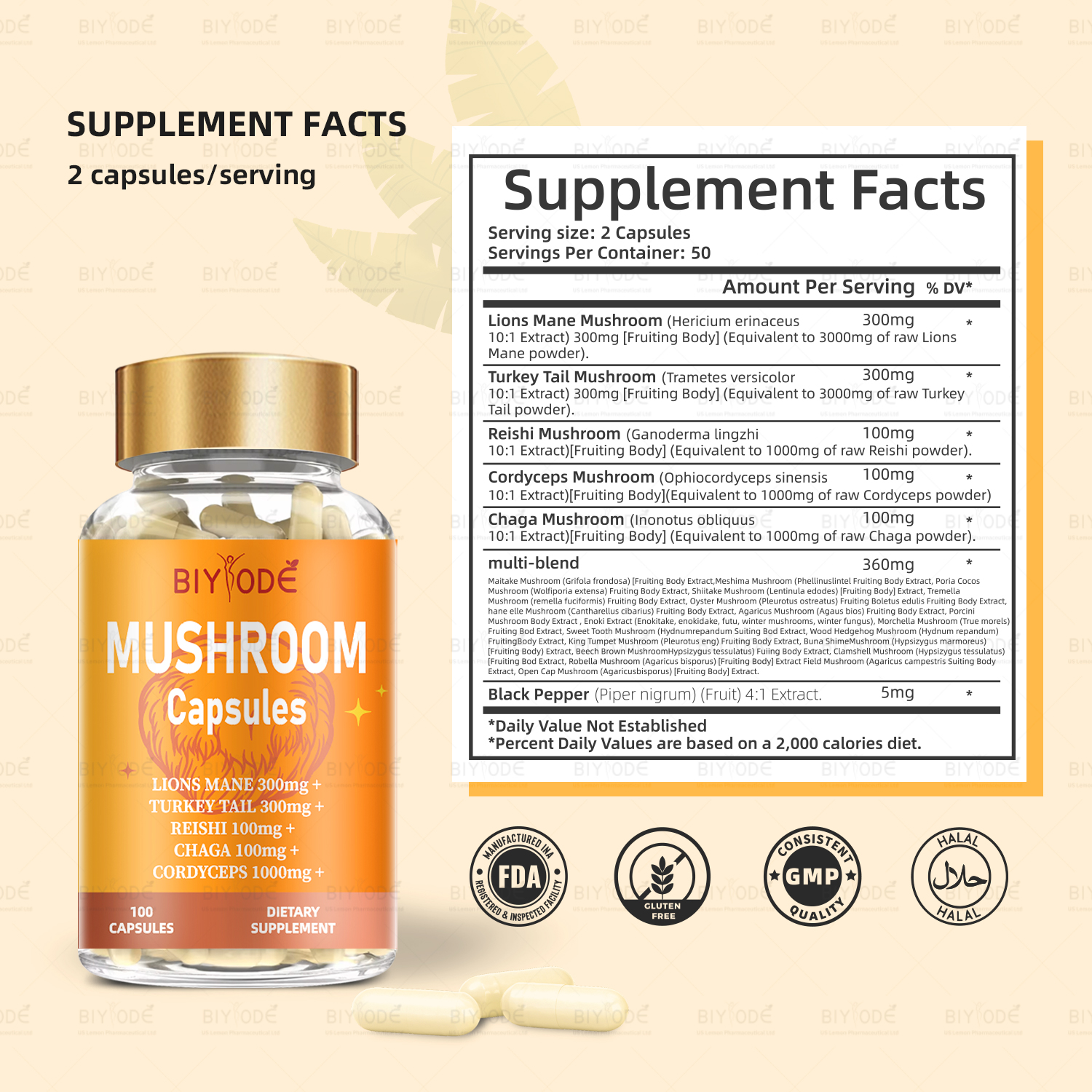 BIYODE Mushroom Capsules