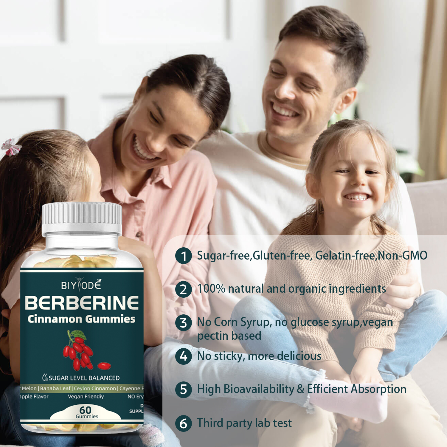 BIYODE Berberine Cinnamon Gummies