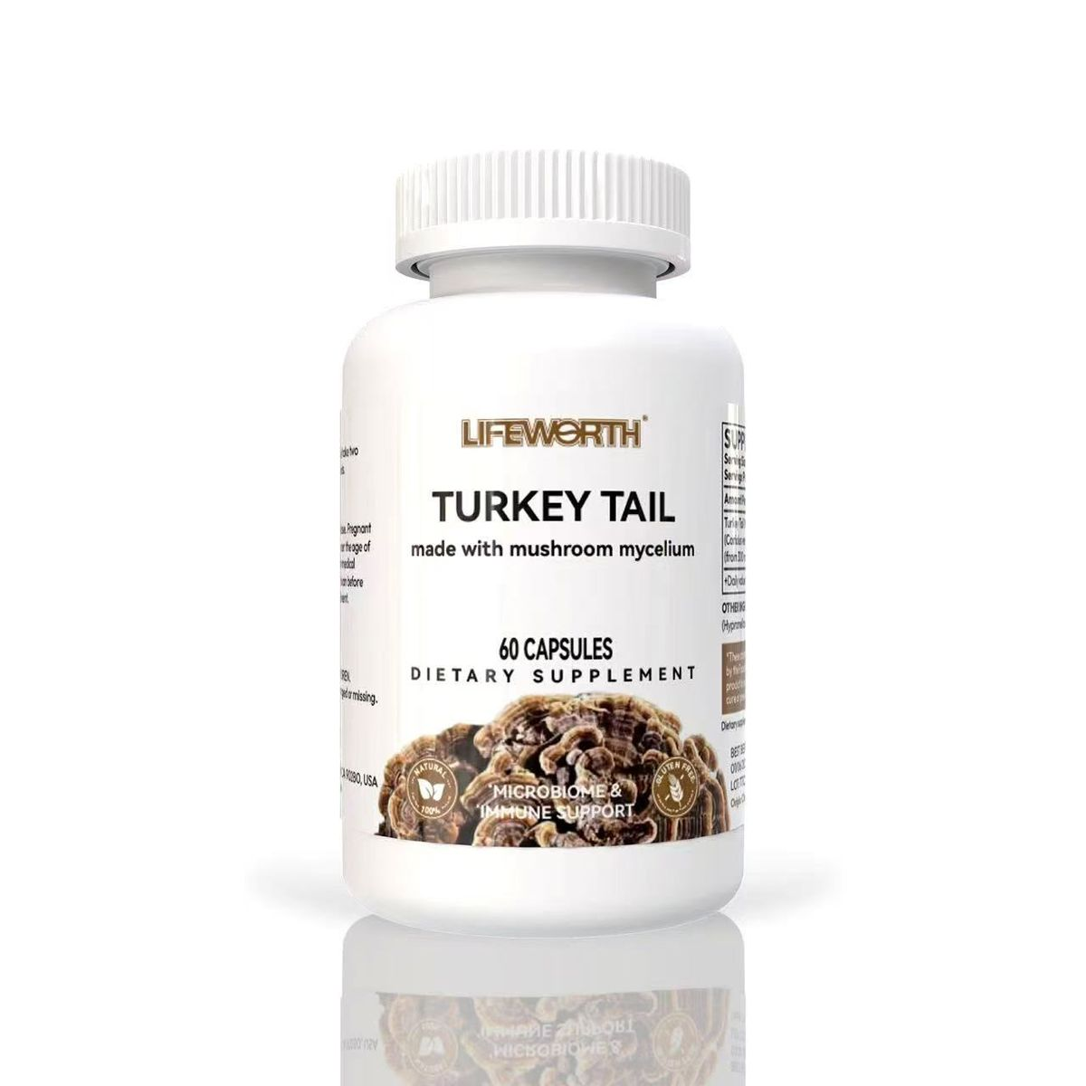 LIFEWORTH Turkey Tail Mushroom Supplement