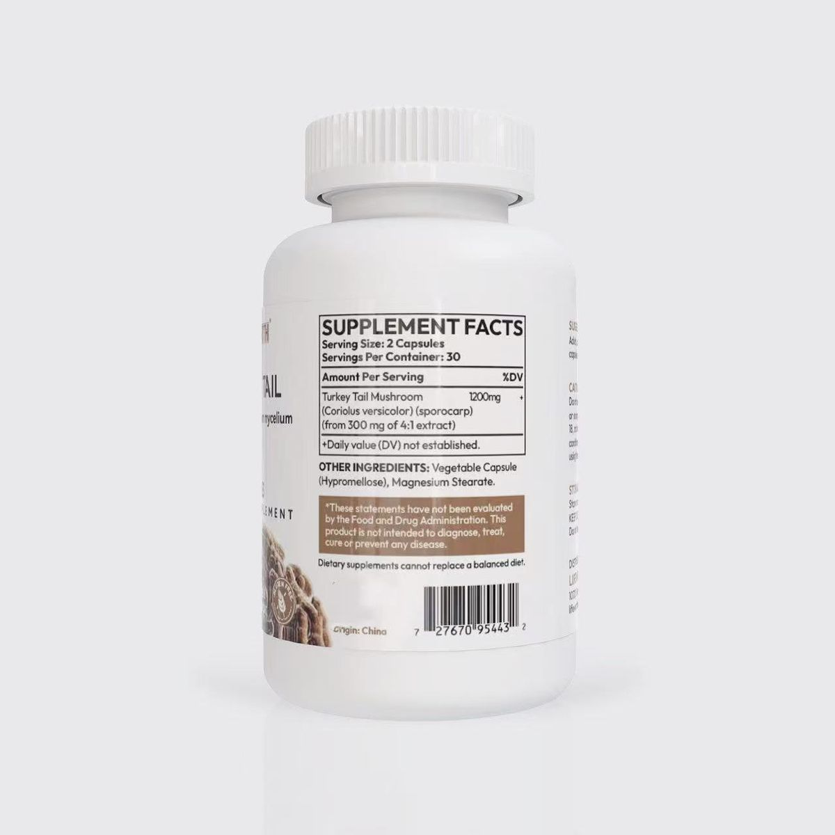 LIFEWORTH Turkey Tail Mushroom Supplement
