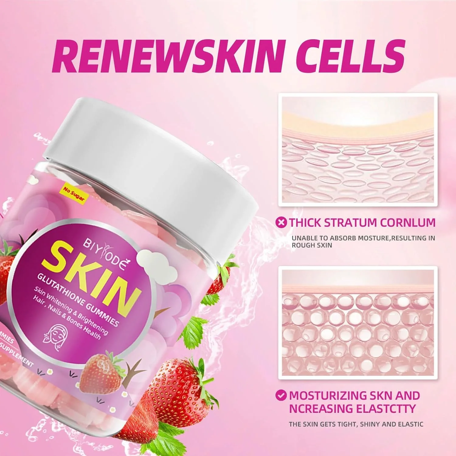 BIYODE Sugar-Free Glutathione 60 Gummies