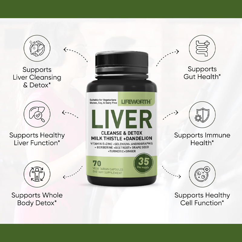 LIFEWORTH | Liver Cleanse &amp; Detox | 11-in-1 Synergistic Formula